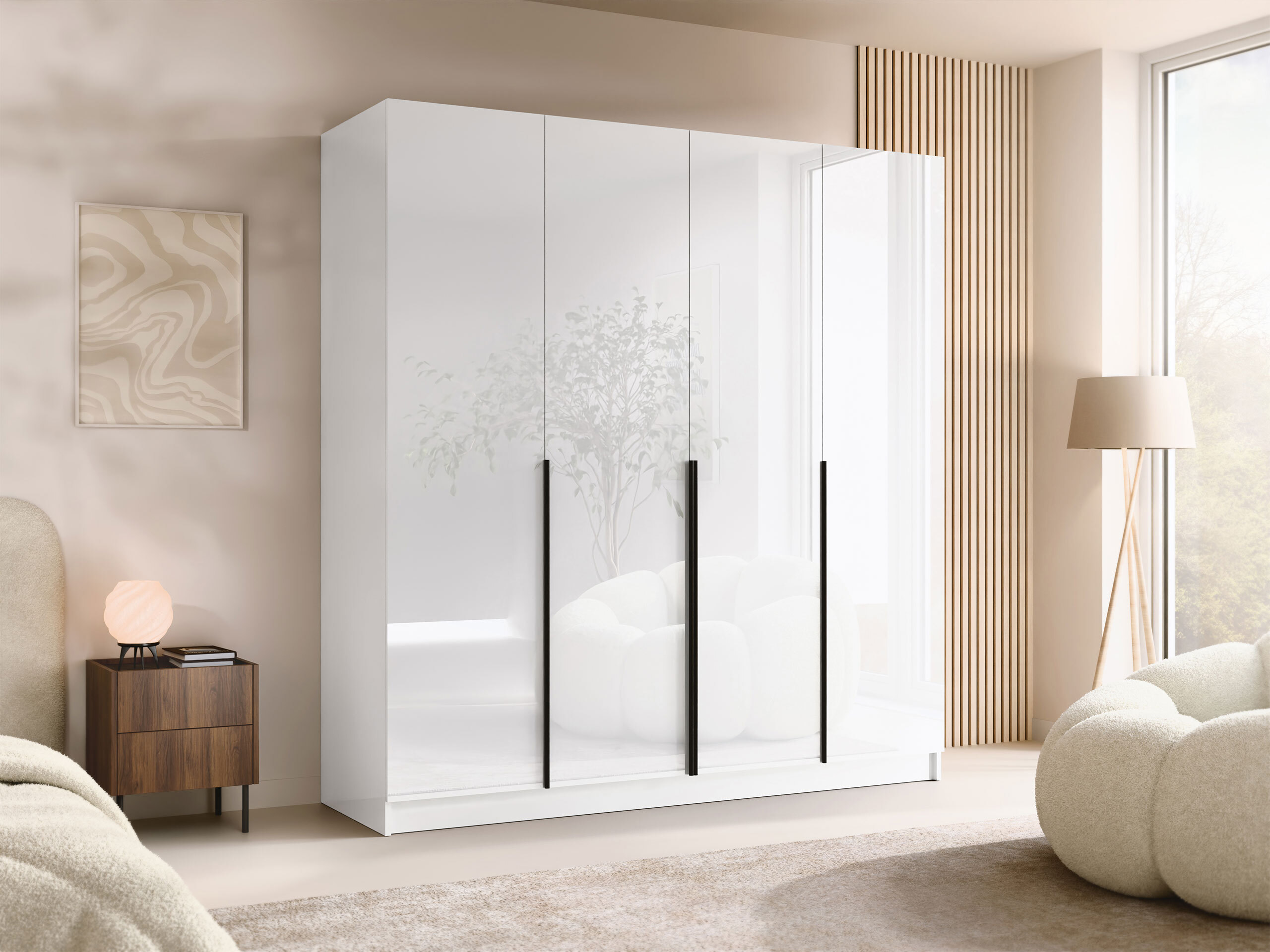 Kleiderschrank Atlanta 176 (Schwarz)