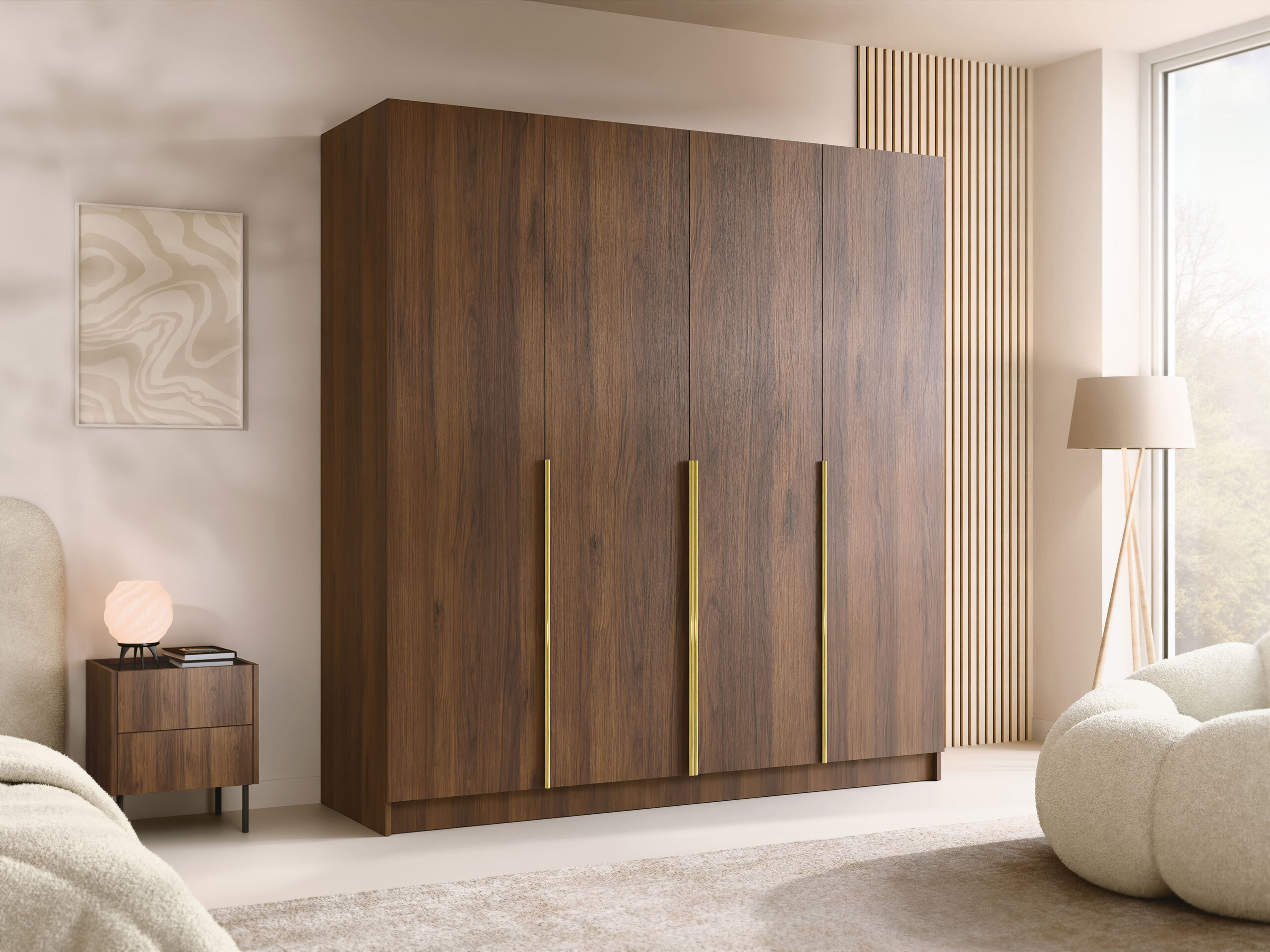 Kleiderschrank Closico Navor I (Walnussholzoptik)
