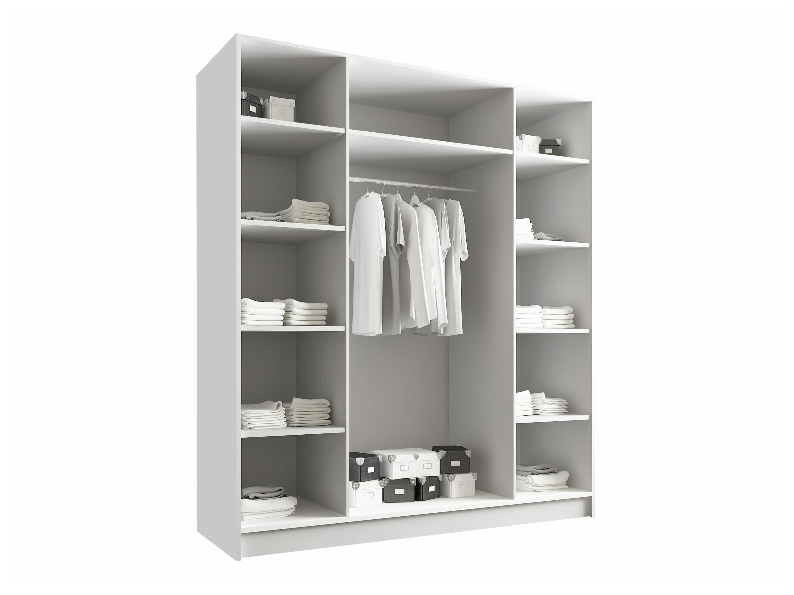 Kleiderschrank Closico Navor II (Weiß)