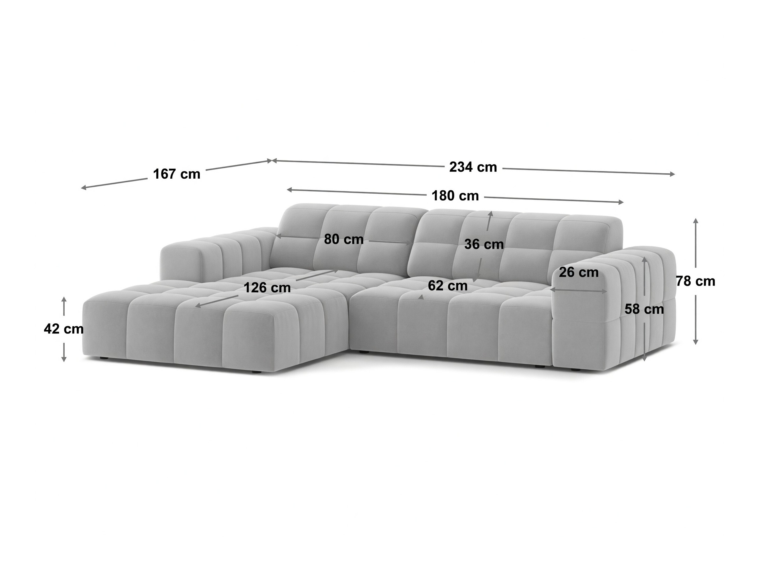 Ecksofa Somelo 108 (Bluvel 03)