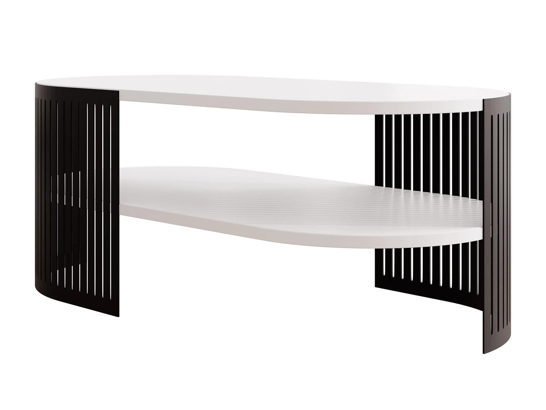 Couchtisch Civer VI (Schwarz + Weiß)