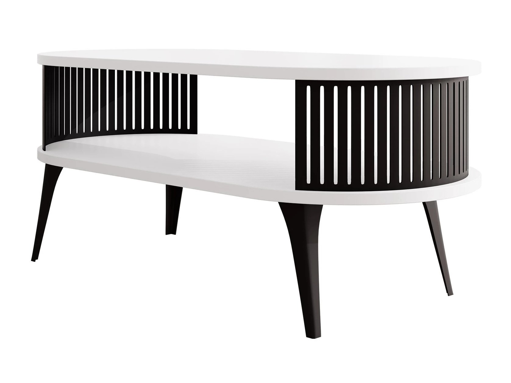 Couchtisch Vitum III (Schwarz + Weiß)