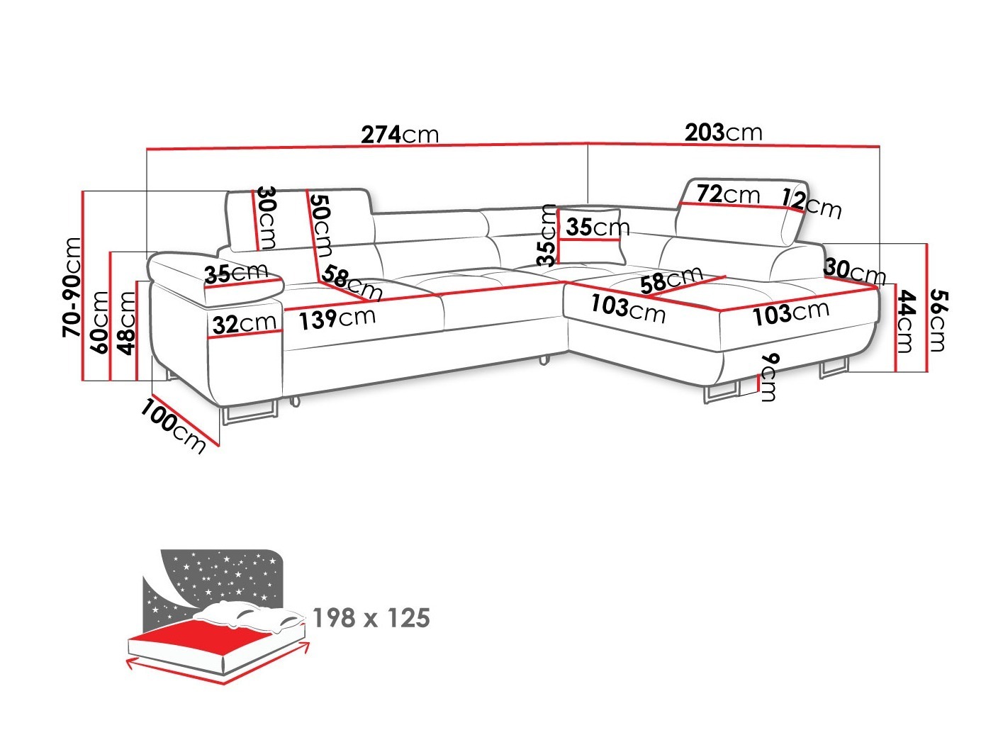 Ecksofa Comfivo Vinetum (Polo 897)