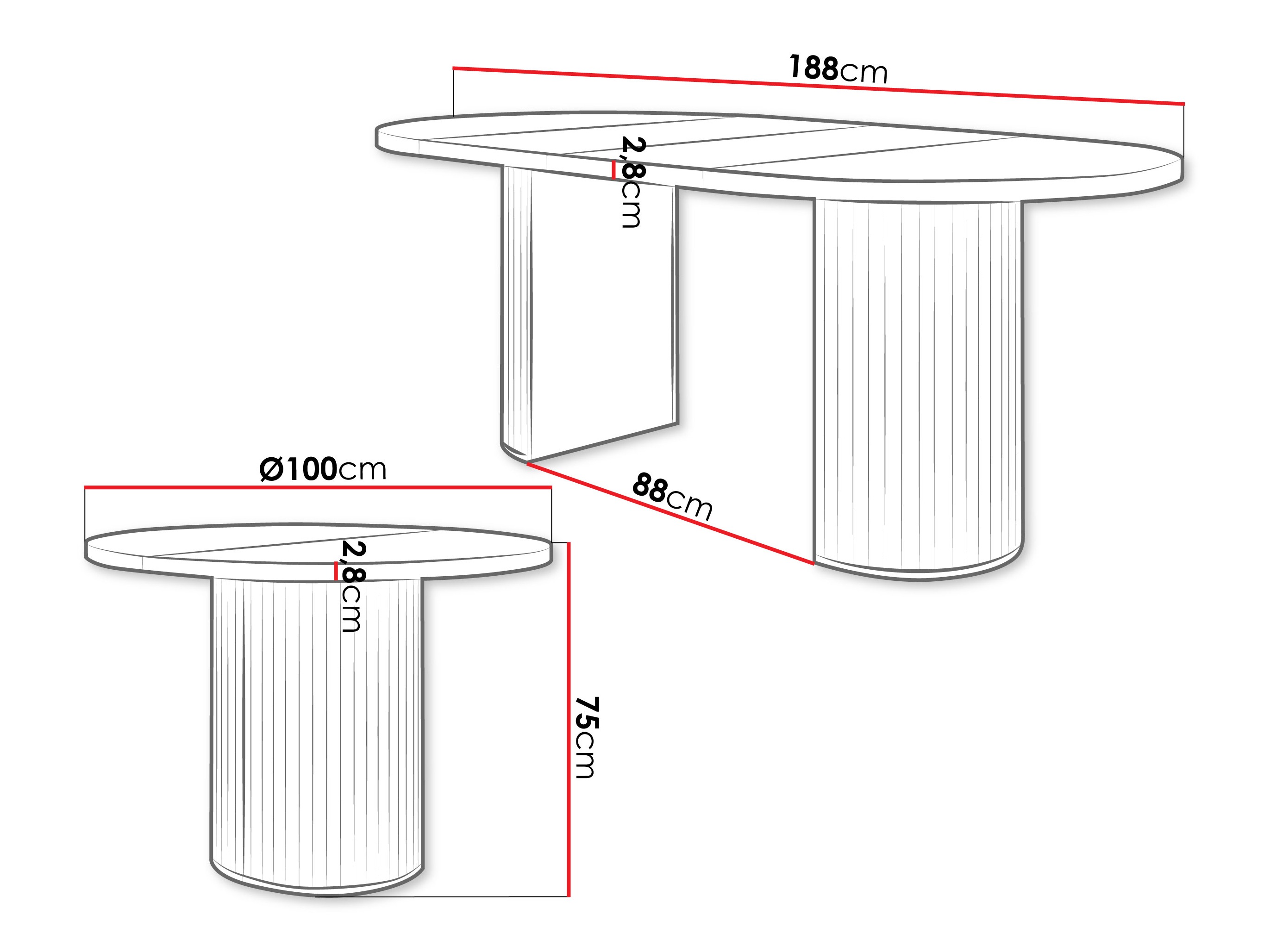 Tisch Cupedo (Beige)