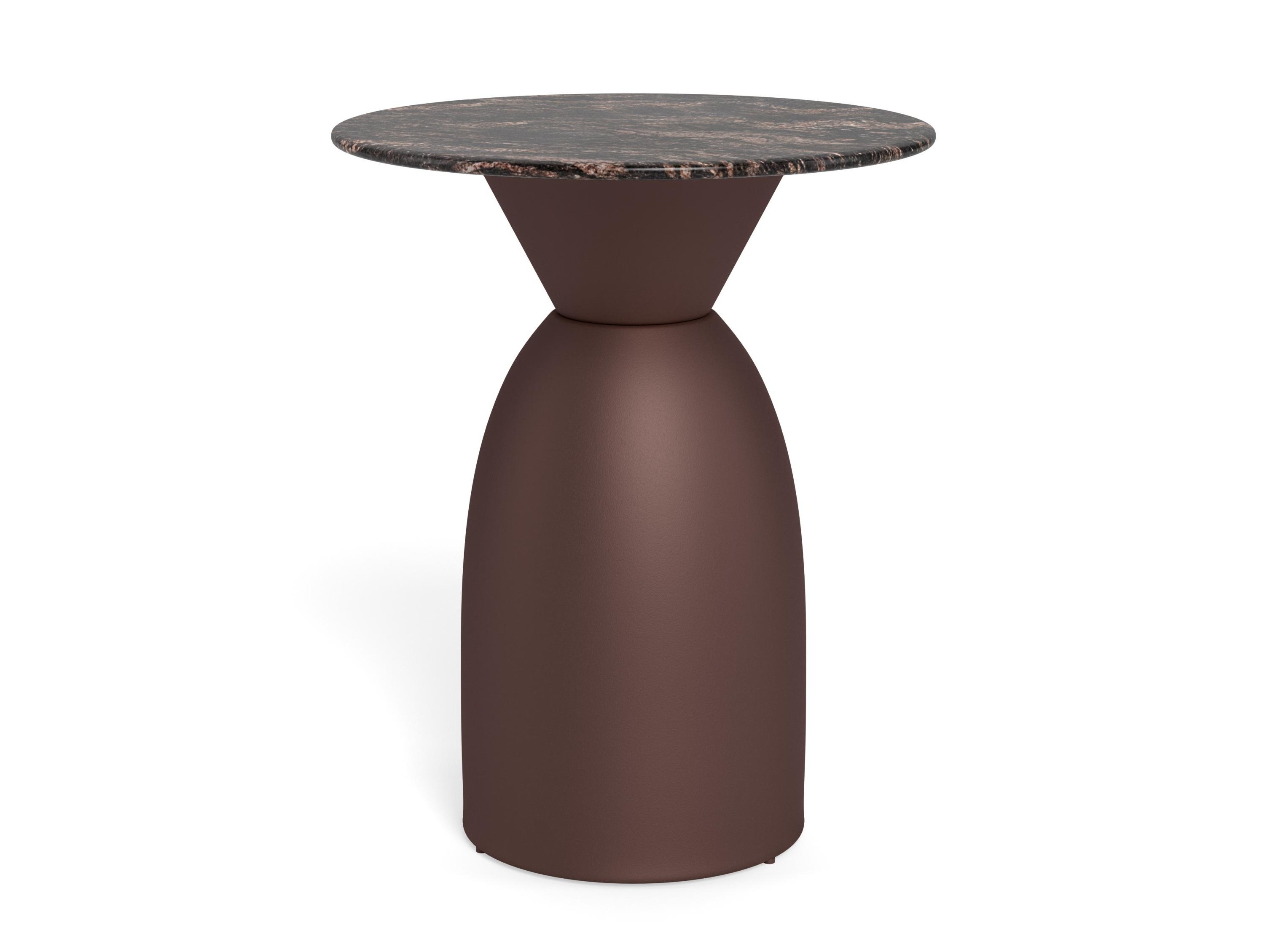 Beistelltisch Norsica 1074 (Braun + Brauner Marmor)