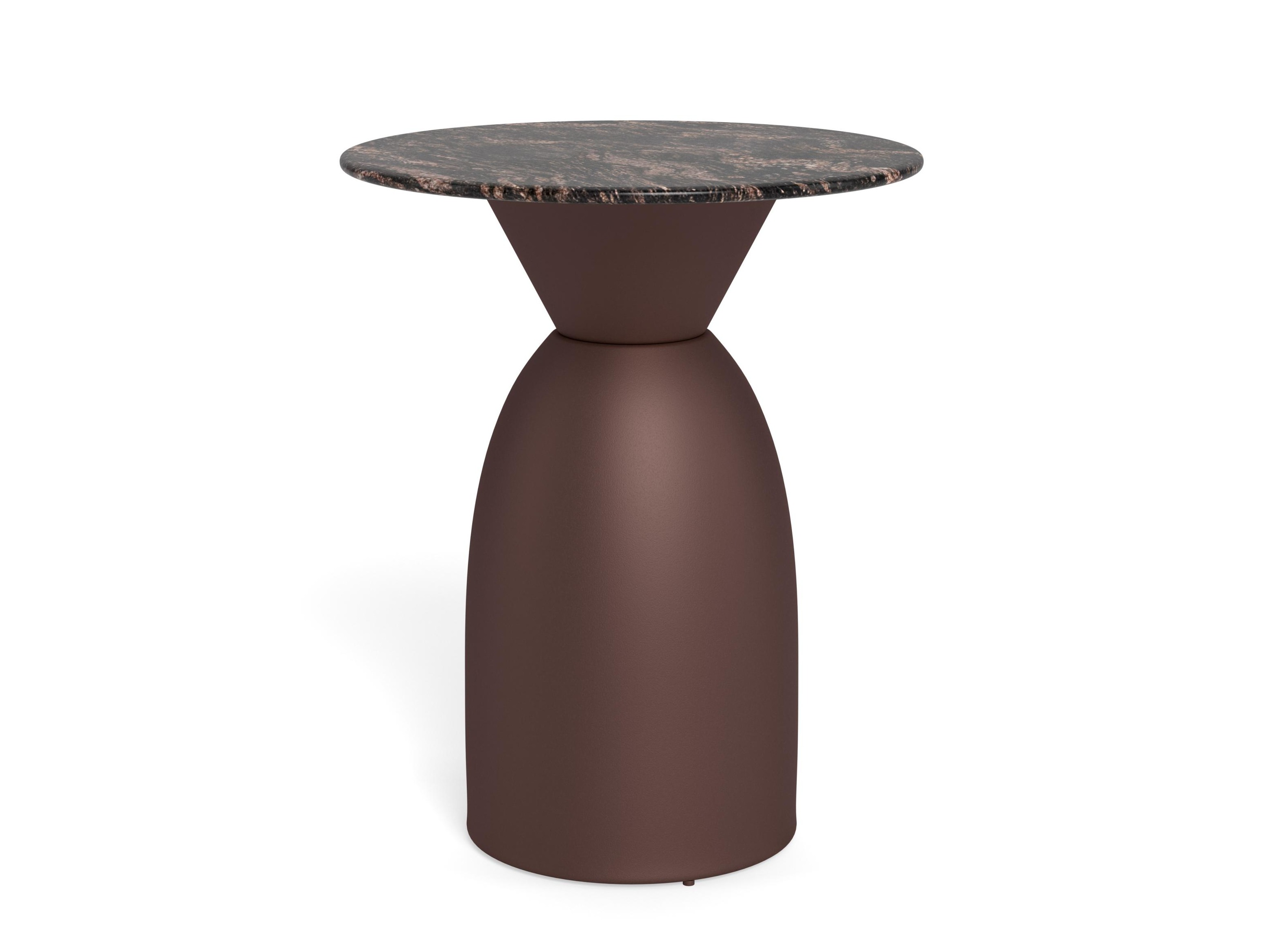 Beistelltisch Norsica 1074 (Braun + Brauner Marmor)
