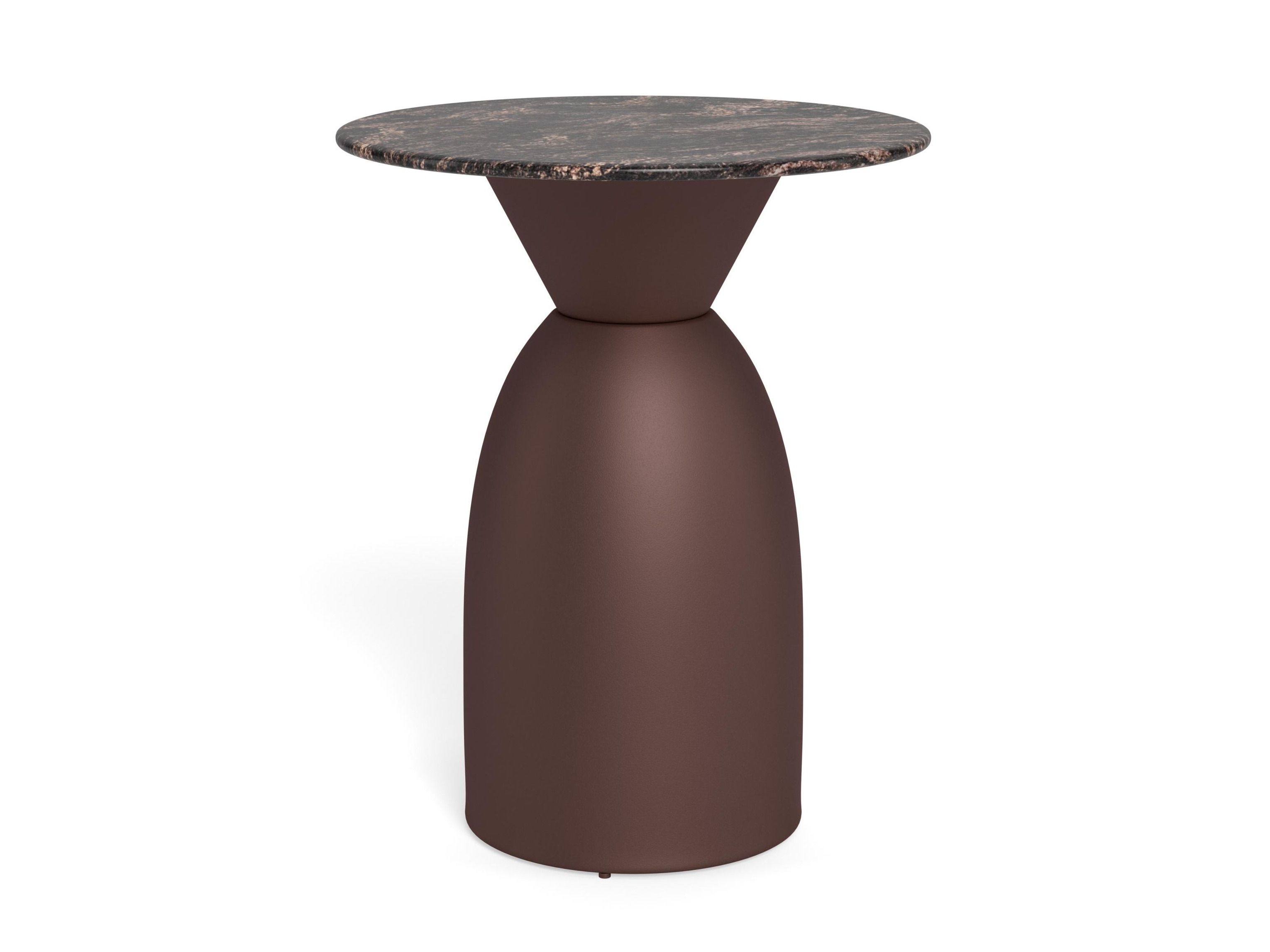 Beistelltisch Norsica 1074 (Braun + Brauner Marmor)