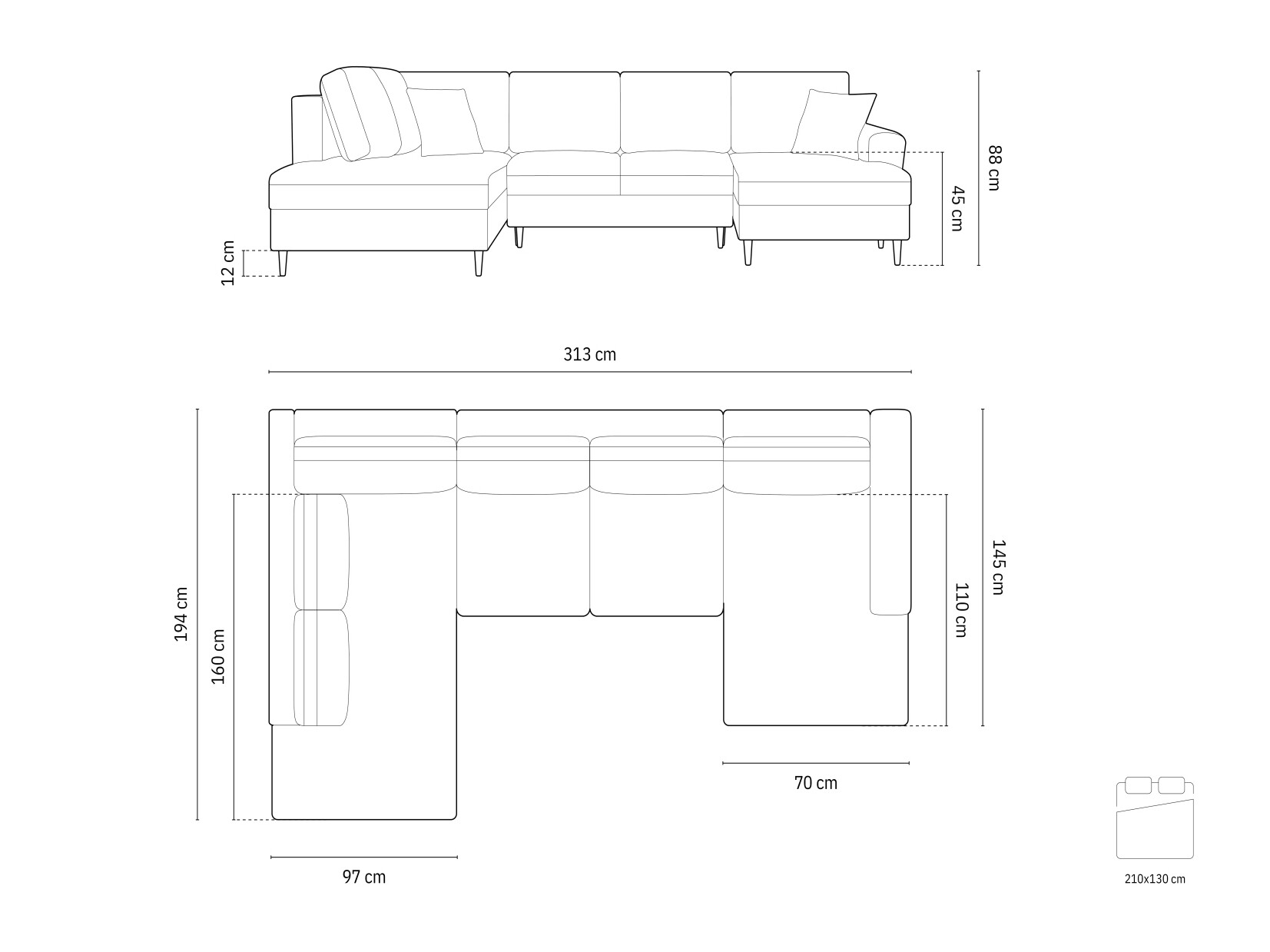 Ecksofa Lomveso 101 (Riviera 21)