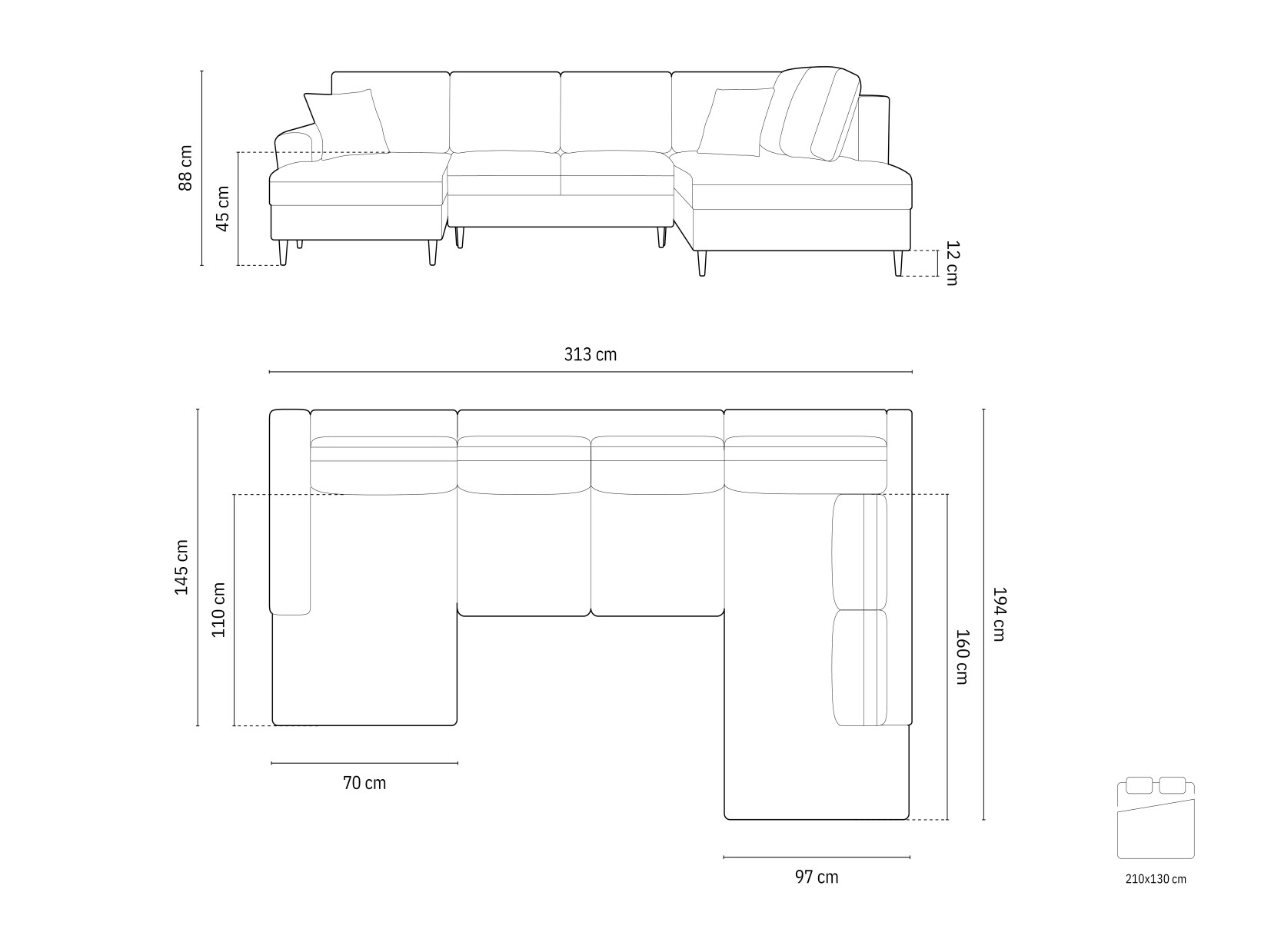 Ecksofa Lomveso 101 (Riviera 80)