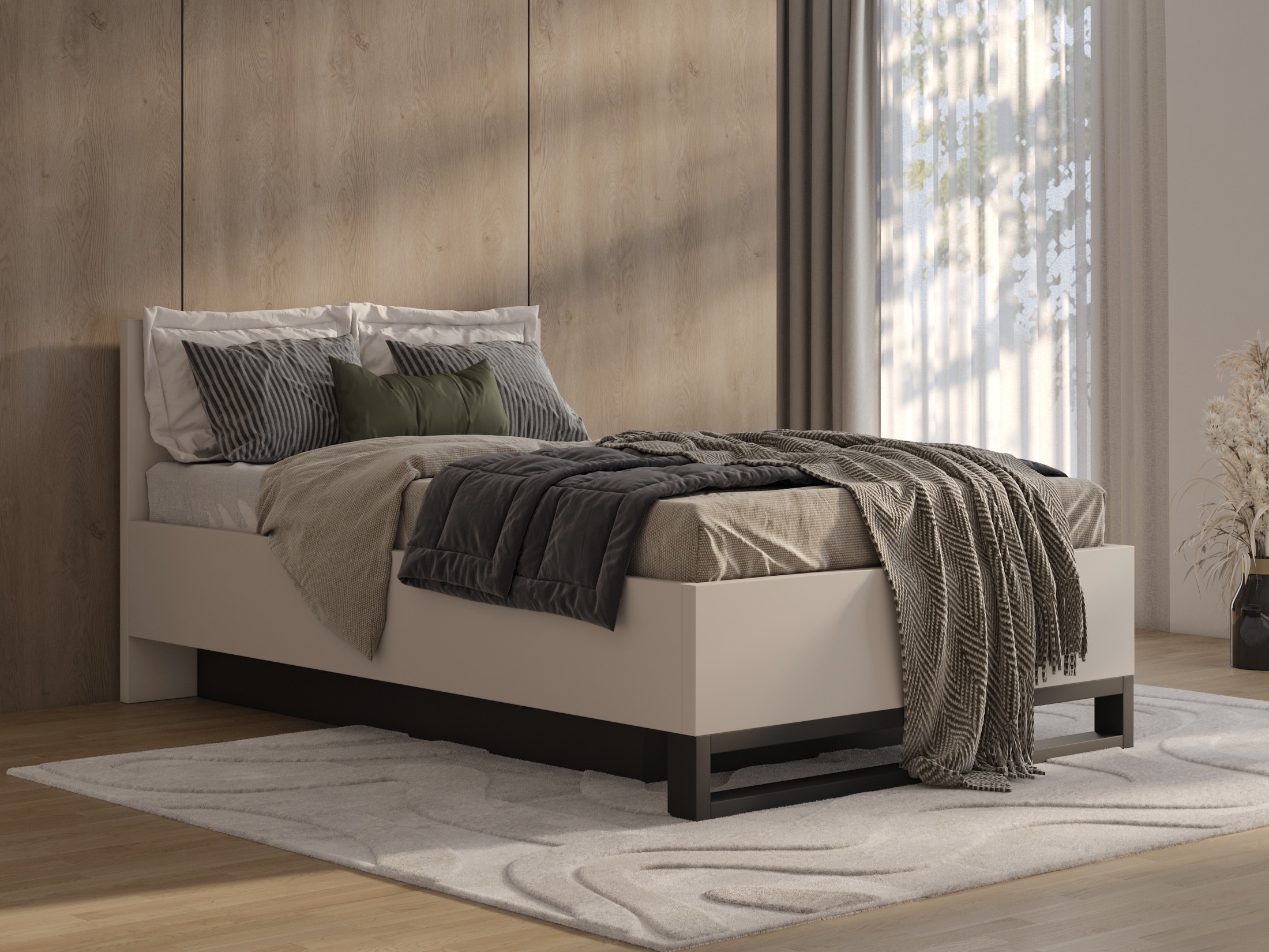 Bett Avicavu 118 (Kaschmir + Schwarz)