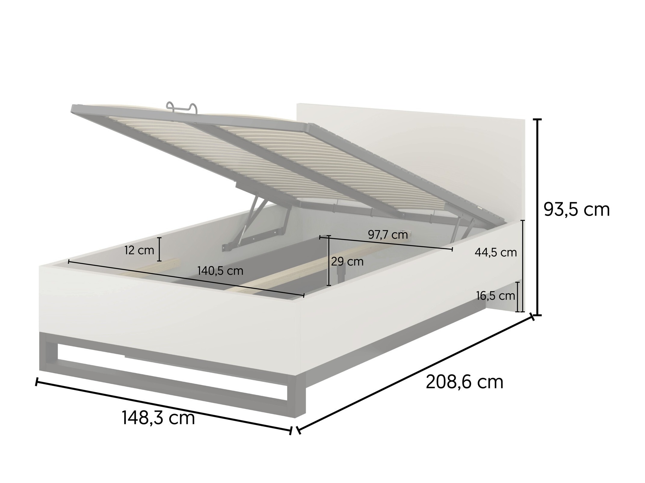 Bett Avicavu 118 (Kaschmir + Schwarz)