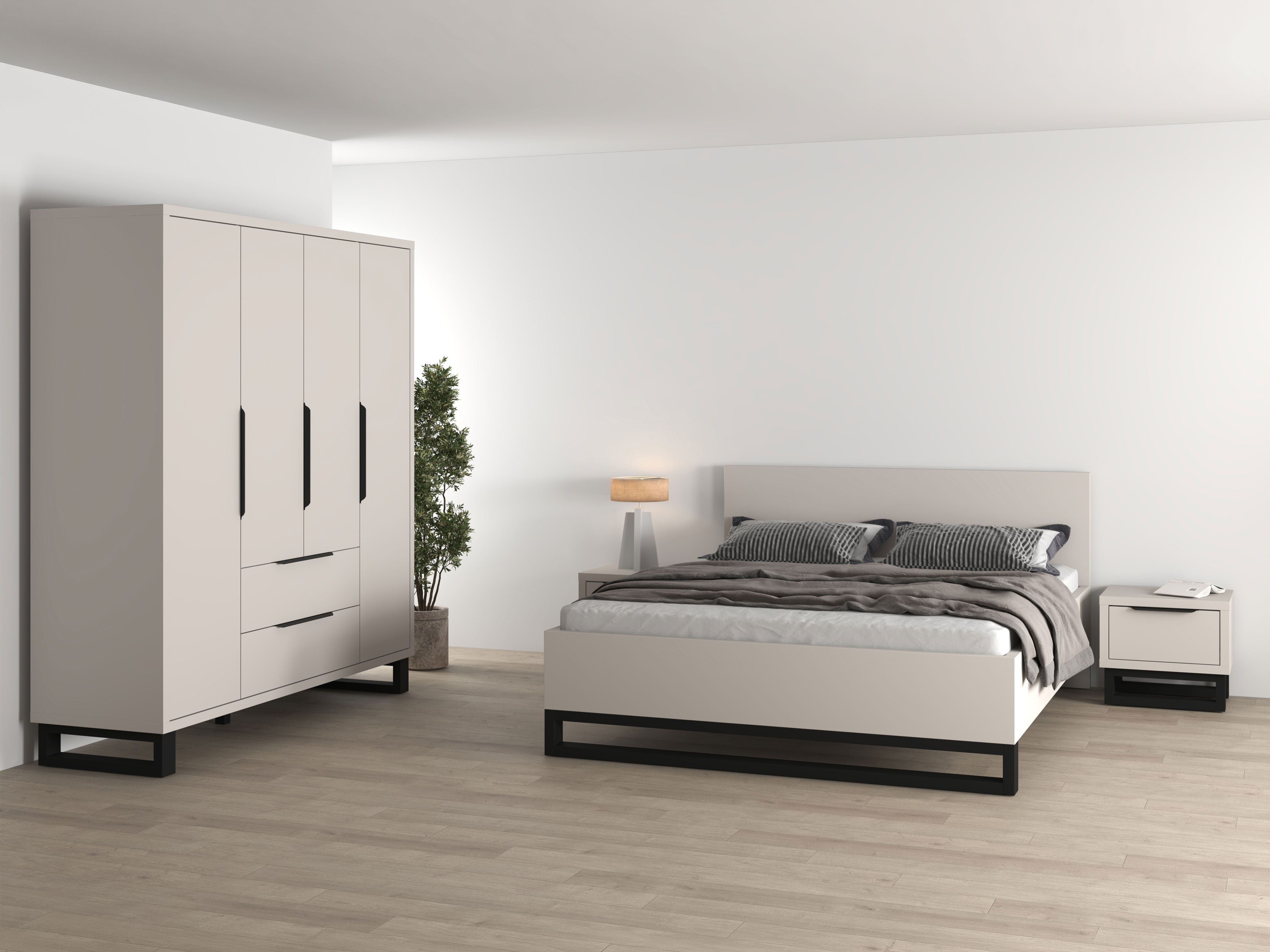 Bett Avicavu 118 (Kaschmir + Schwarz)