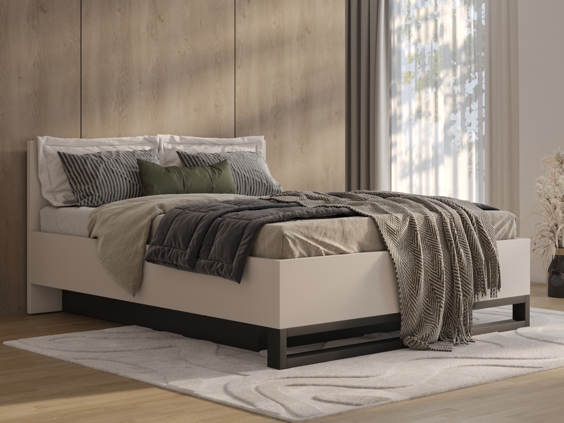 Bett Avicavu 118 (Kaschmir + Schwarz)