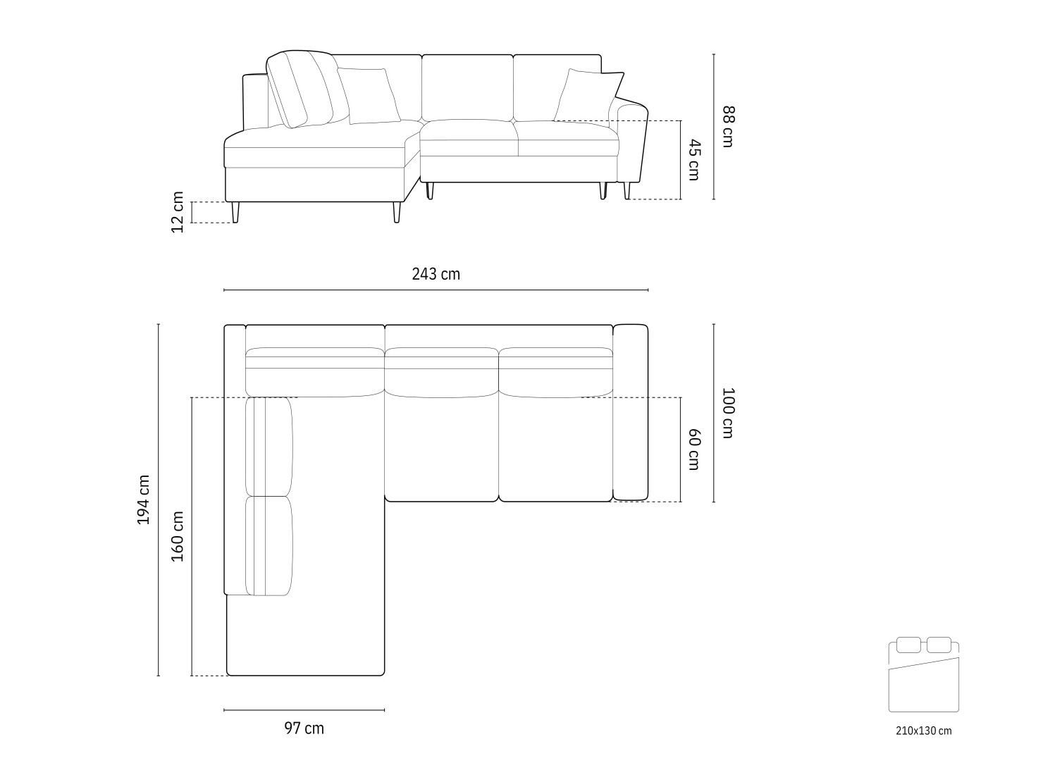 Ecksofa Lomveso 102 (Riviera 21)