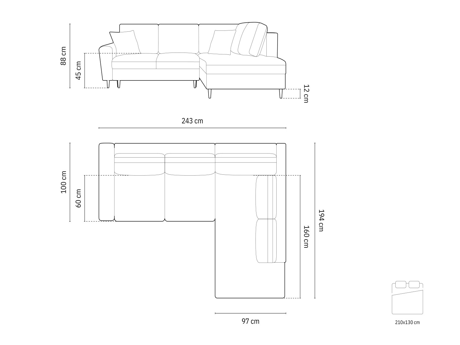 Ecksofa Lomveso 102 (Riviera 80)