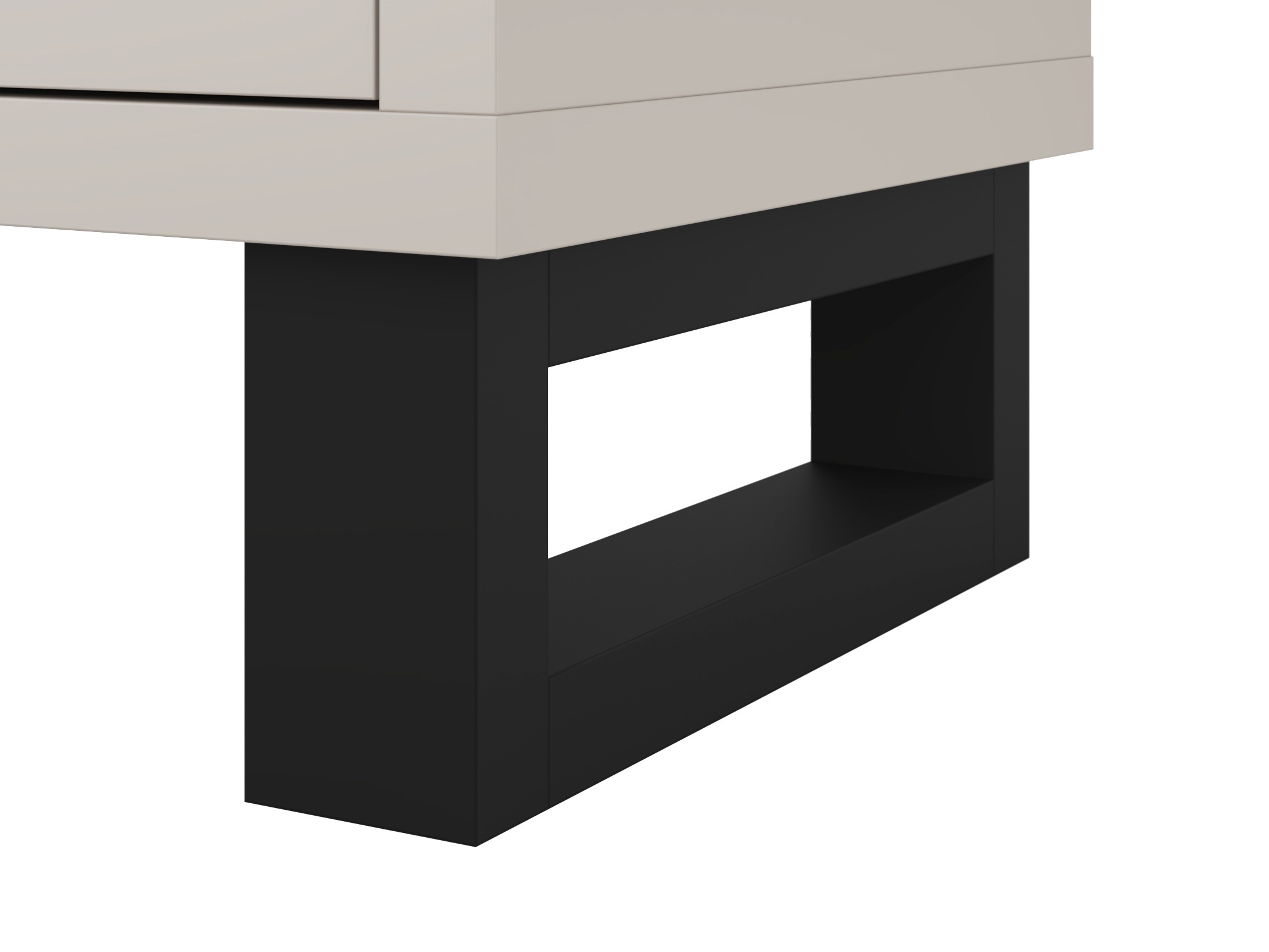 Kommoden Avicavu 128 (Kaschmir + Schwarz)