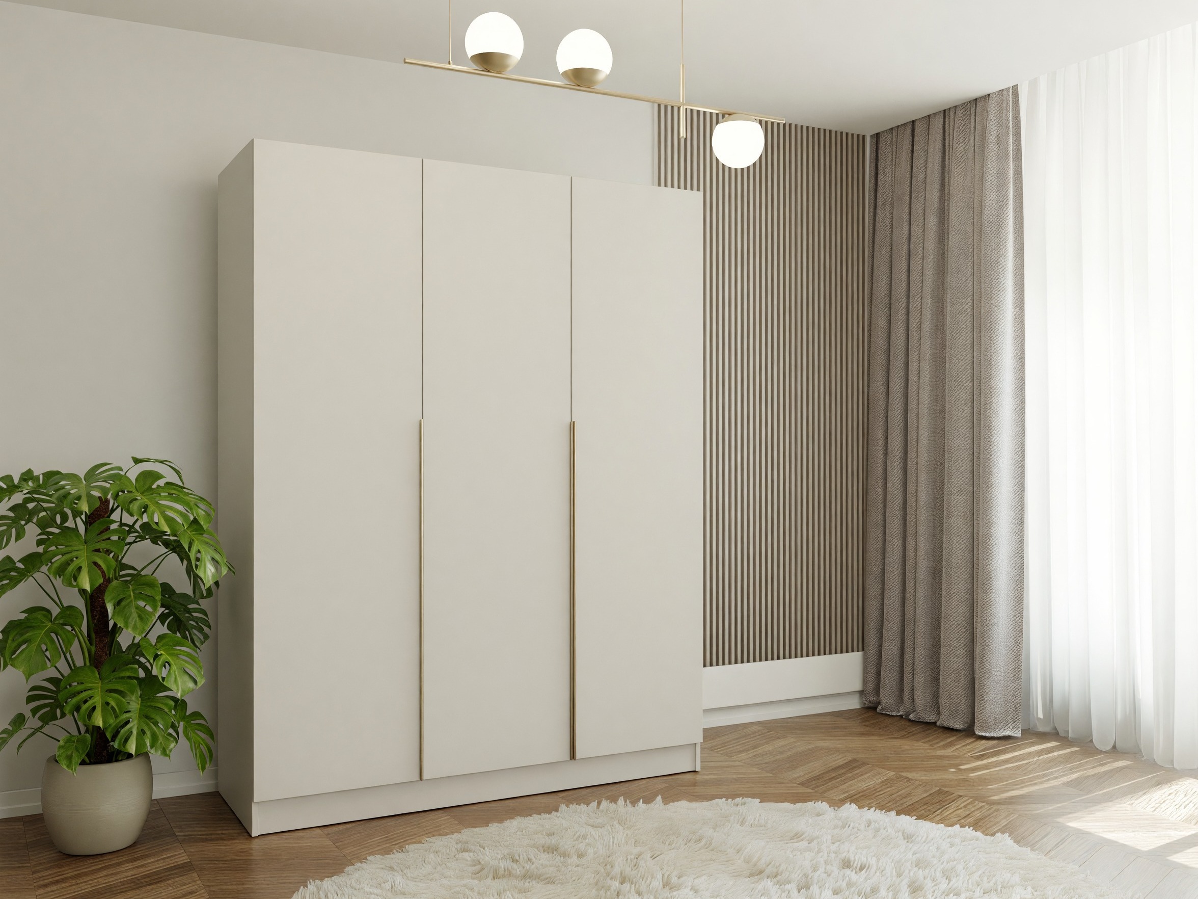 Kleiderschrank Mandeville 369 (Kaschmir + Gold)