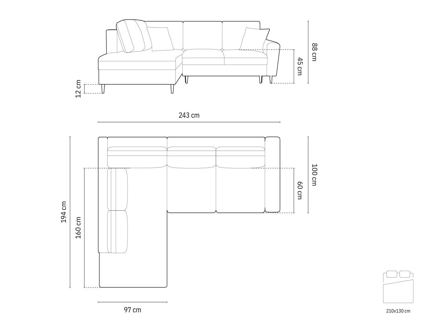 Ecksofa Lomveso 103 (Riviera 21)