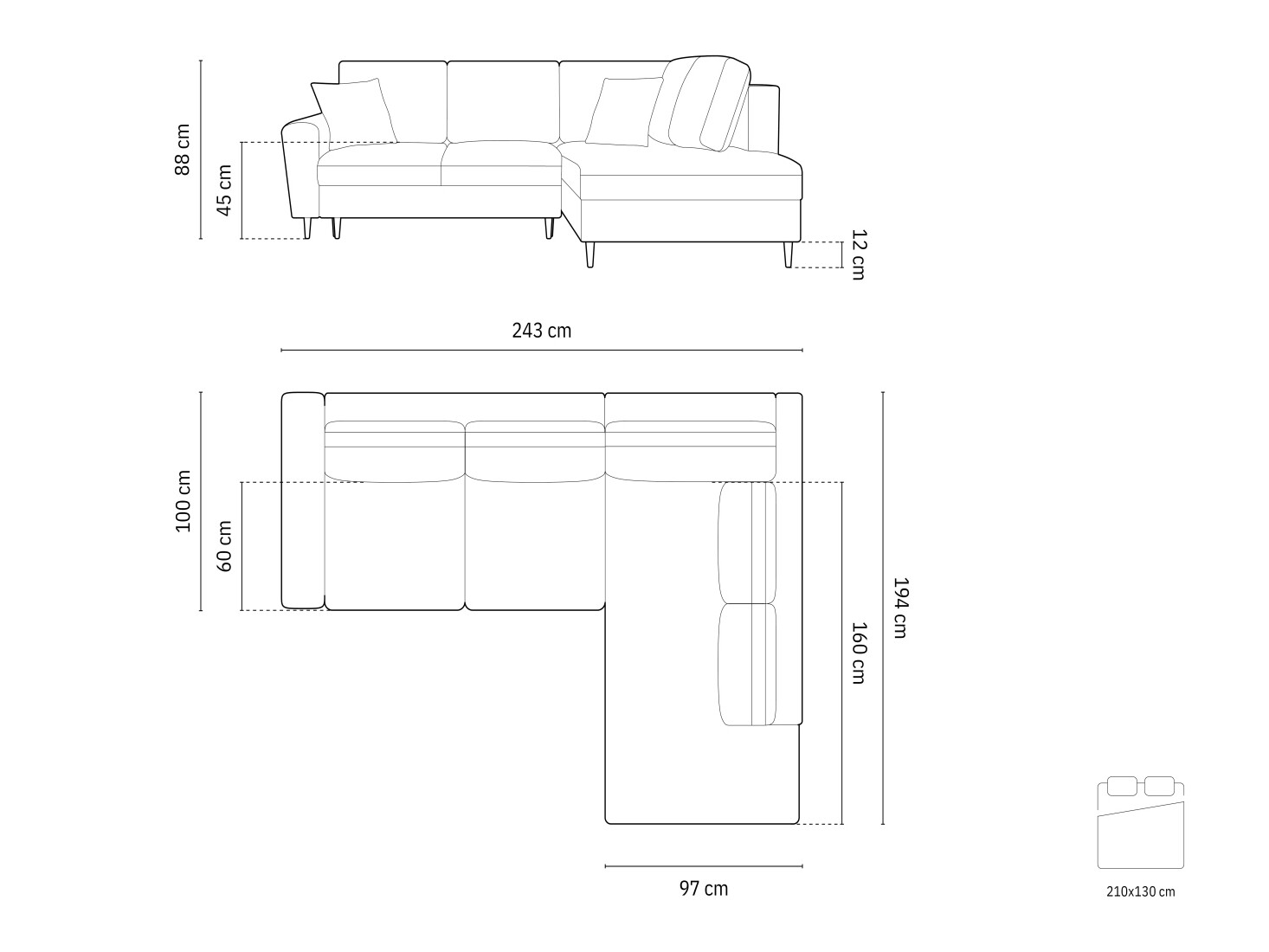 Ecksofa Lomveso 103 (Riviera 21)