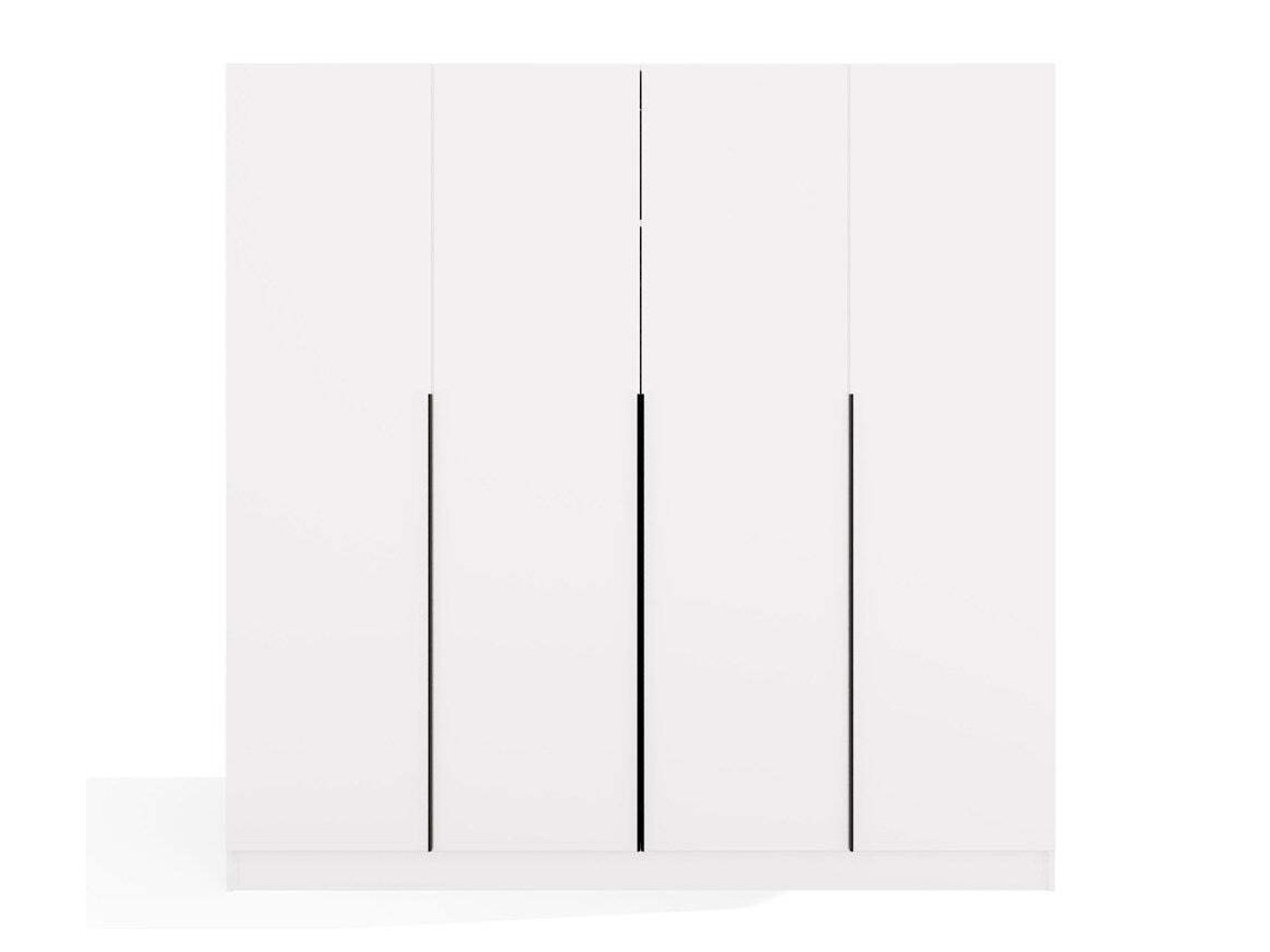 Kleiderschrank Mandeville 370 (Weiß + Schwarz)