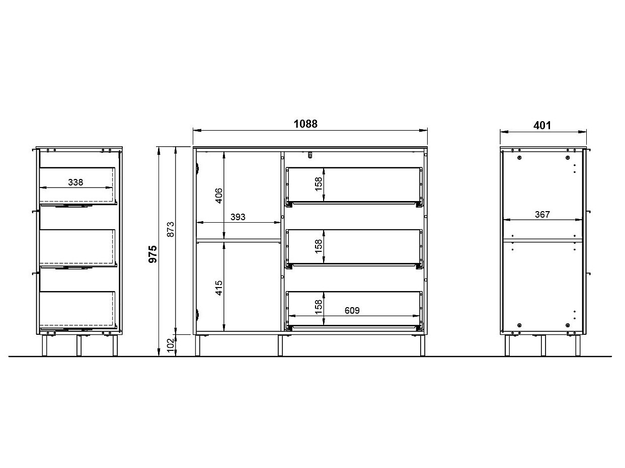 Kommoden Sacramento 534 (Grün)