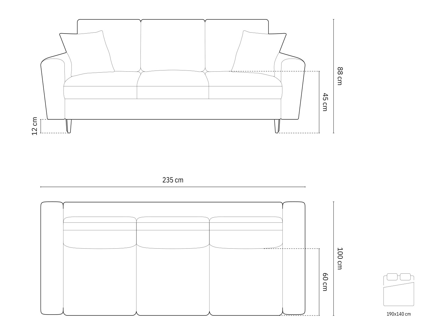 Schlafsofa Lomveso 105 (Riviera 80)