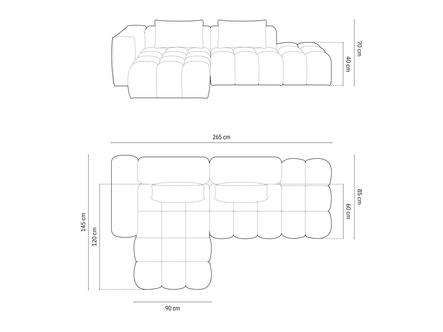 Ecksofa Odeveno 105 (Casino Sand)