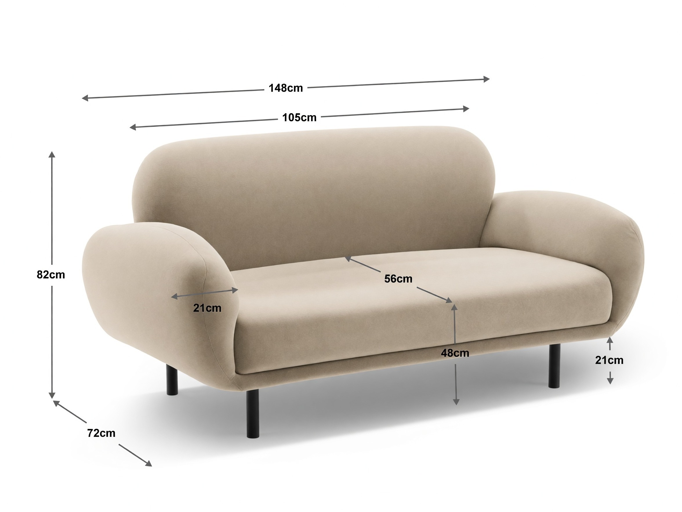 Sofa Beckley 342 (Casino Forest)