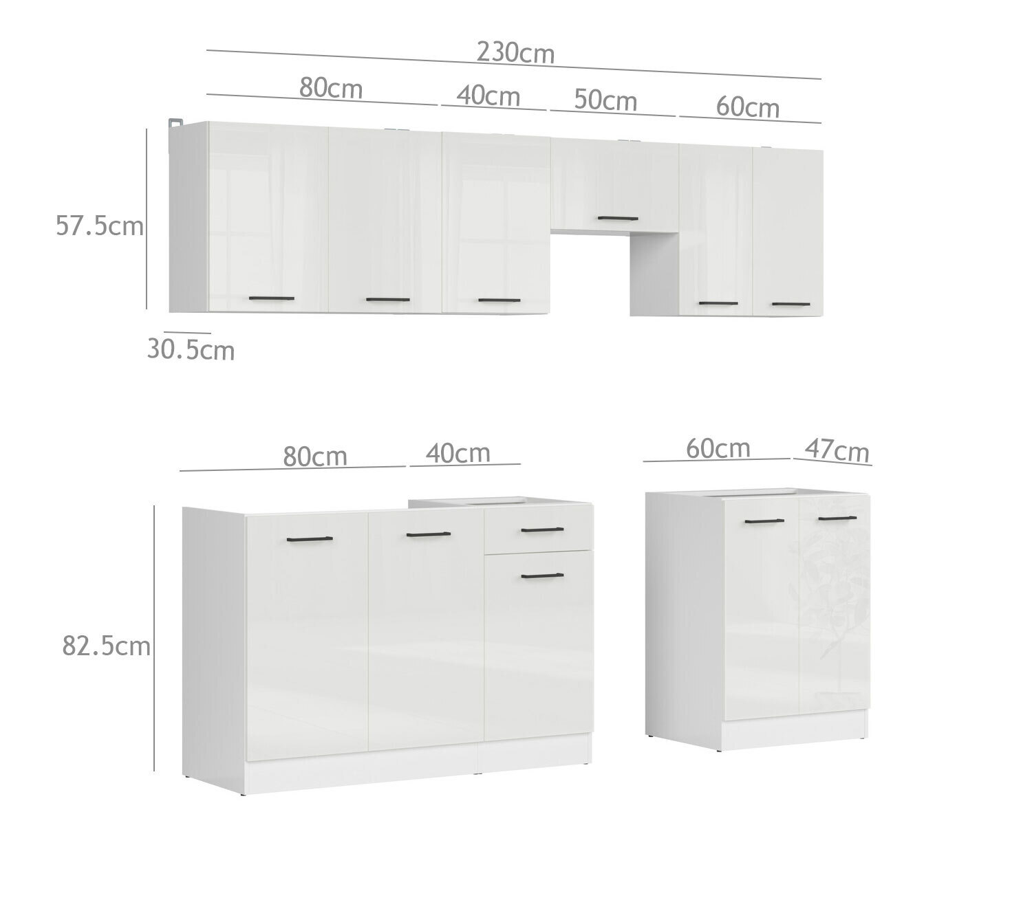 Modulares Küchenset Line Grey 119