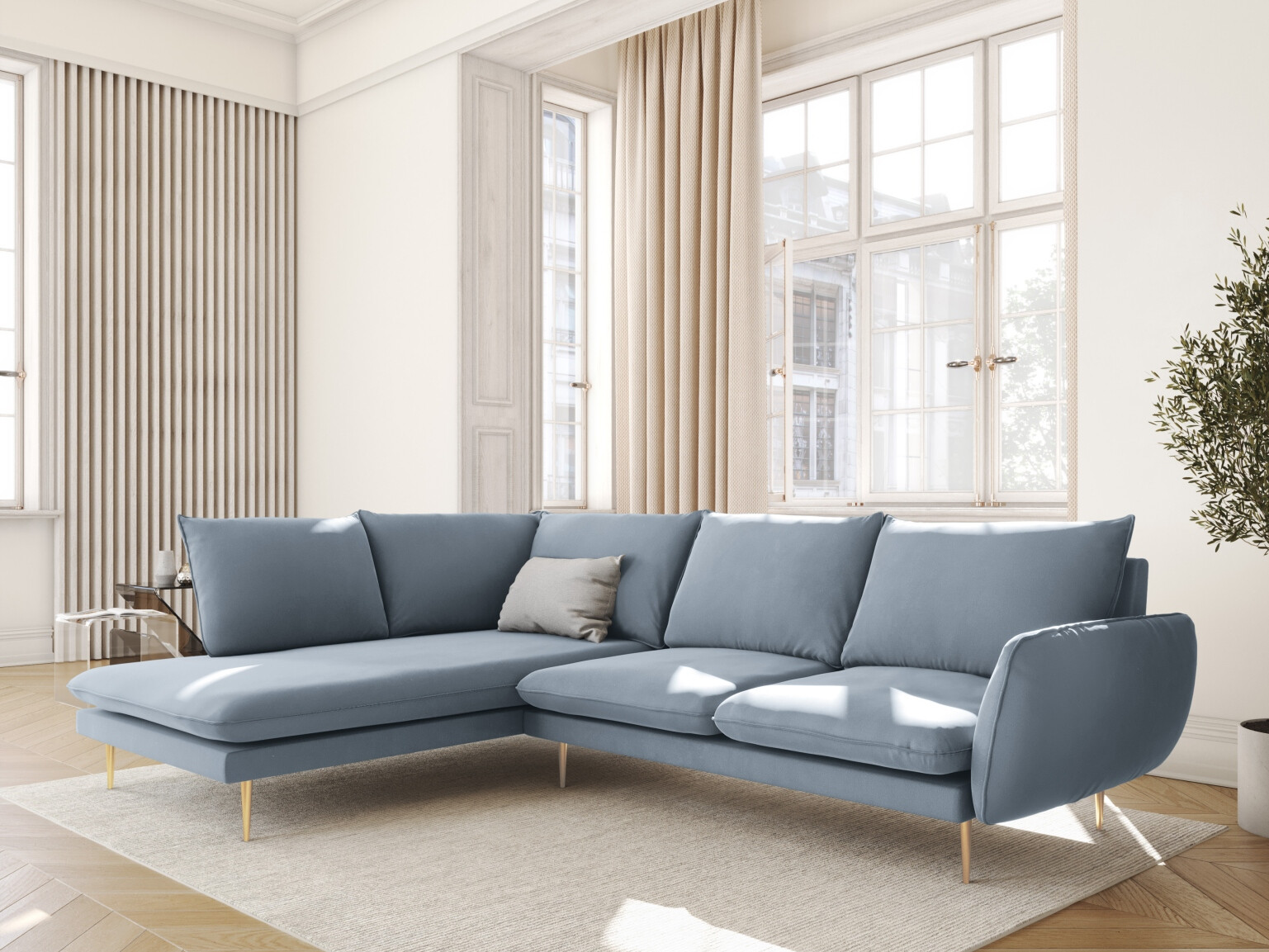 Ecksofa Ferlevi 112 (Bluvel 06)
