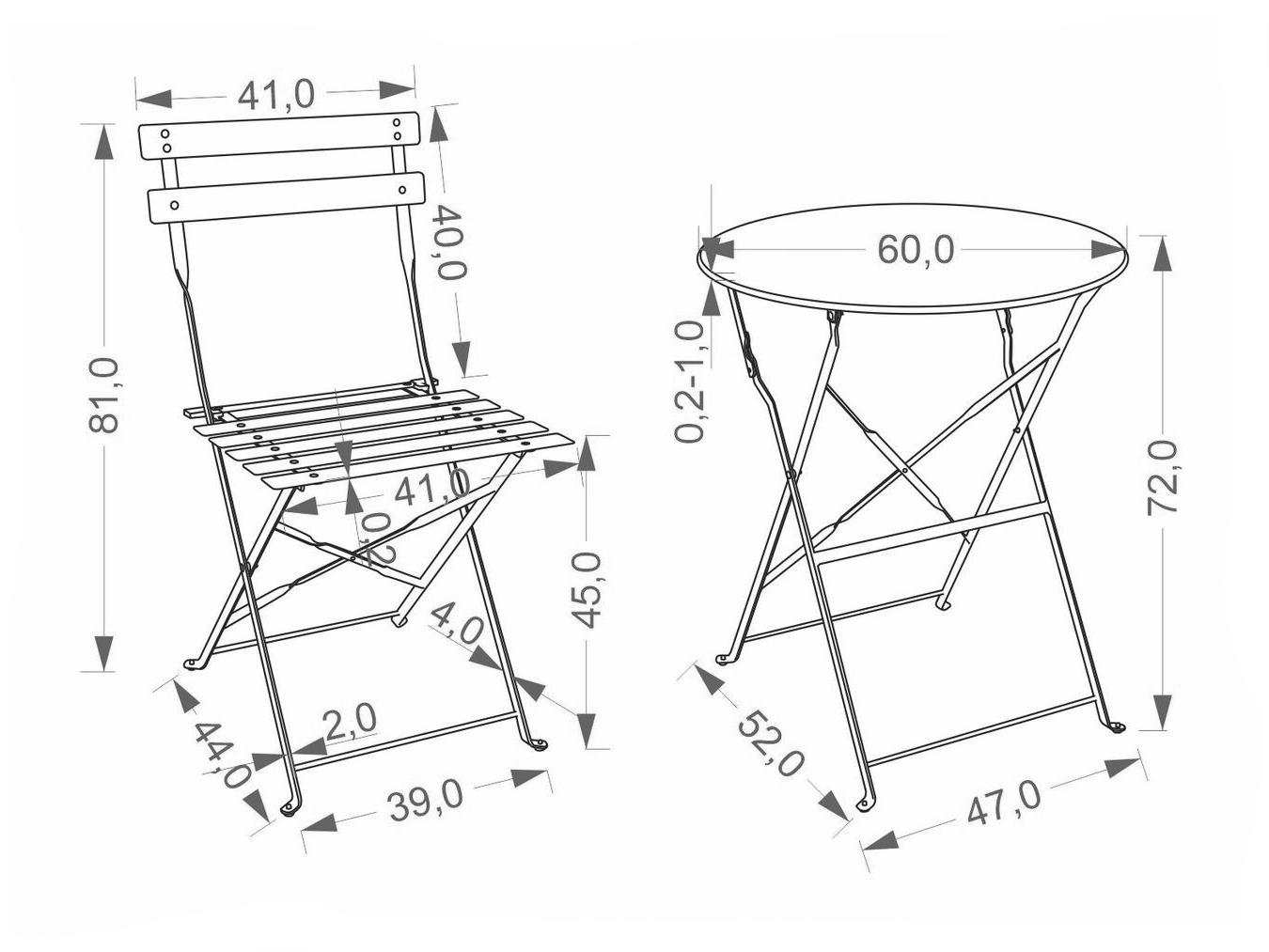 Balkonset Houston 2129 (Schwarz)