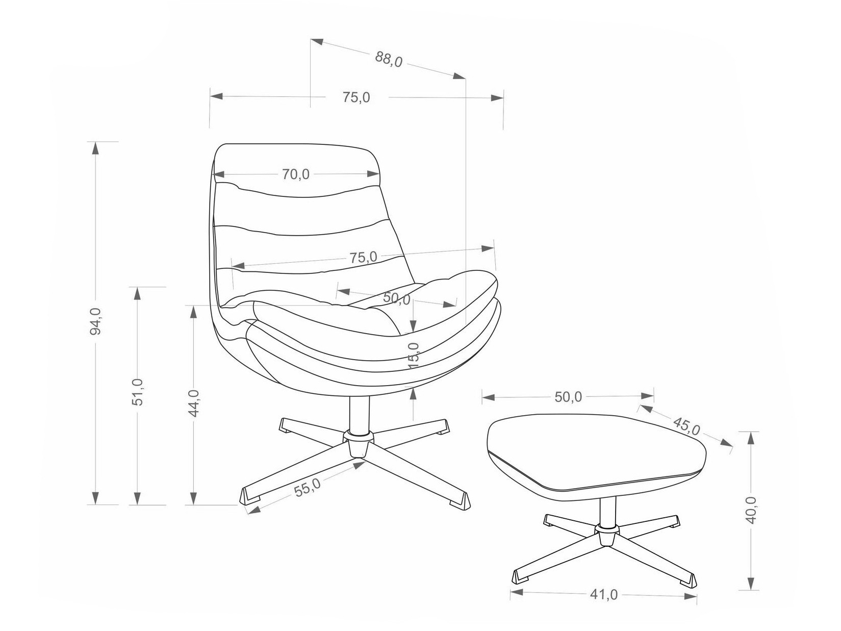 Sessel Houston 2134 (Cappuccino)