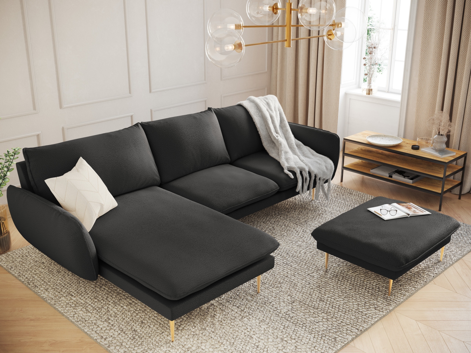 Ecksofa Ferlevi 113 (Ascot Black)