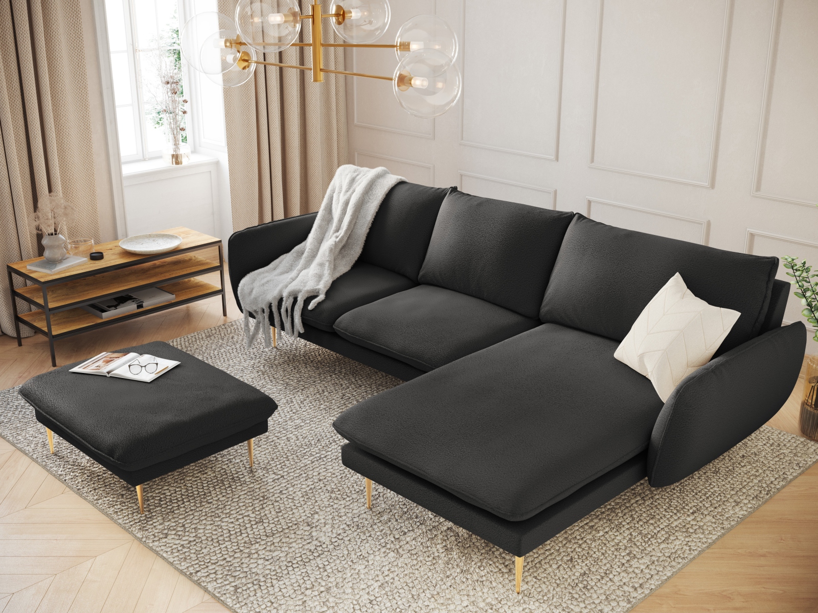 Ecksofa Ferlevi 113 (Ascot Black)