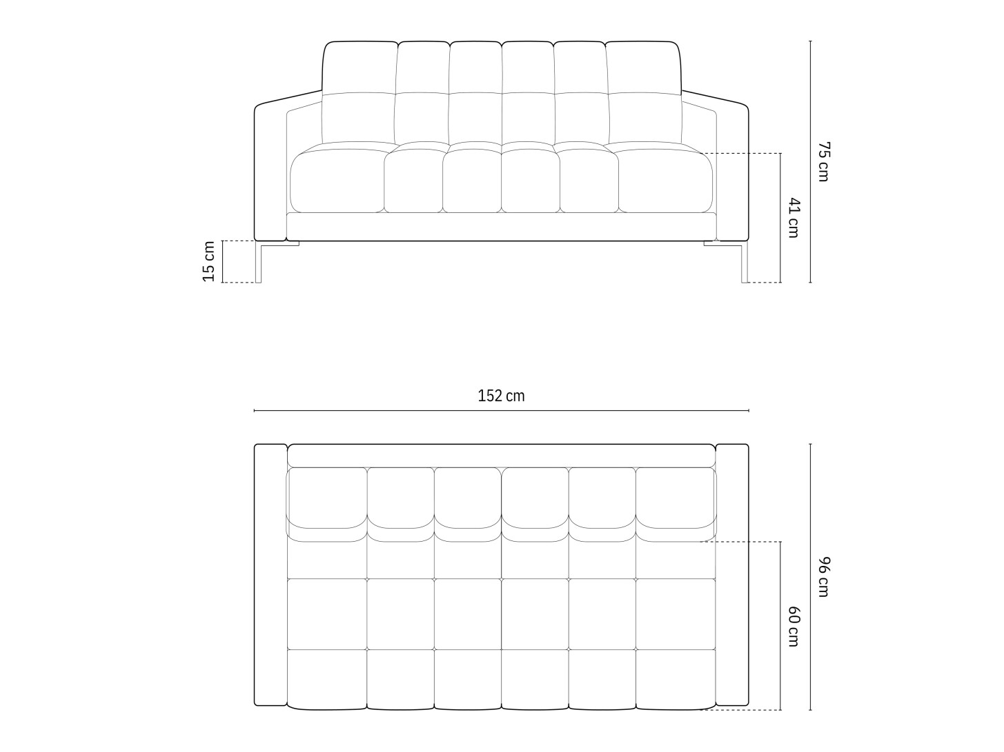 Sofa Calelbe 108 (Gold)