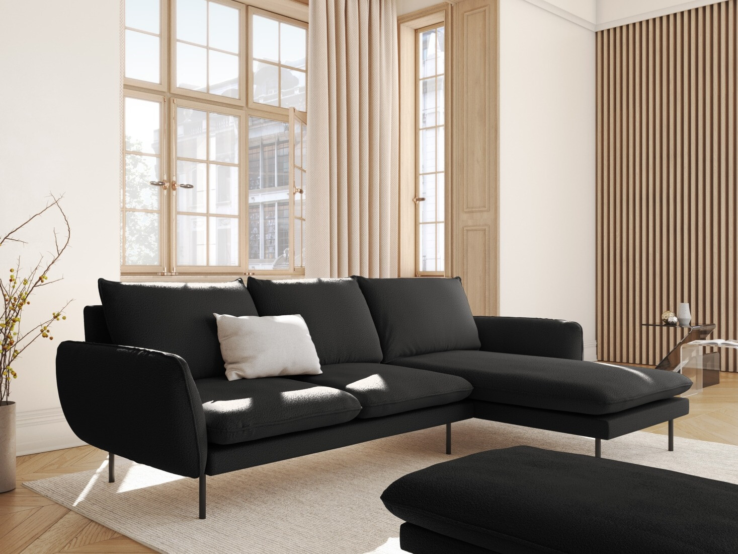 Ecksofa Ferlevi 113 (Ascot Black)