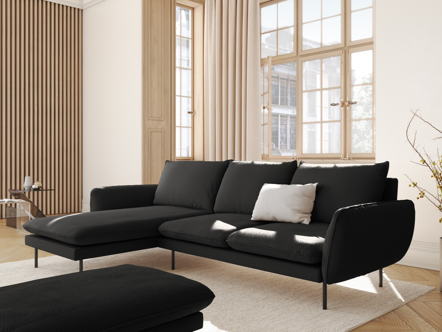 Ecksofa Ferlevi 113 (Ascot Black)