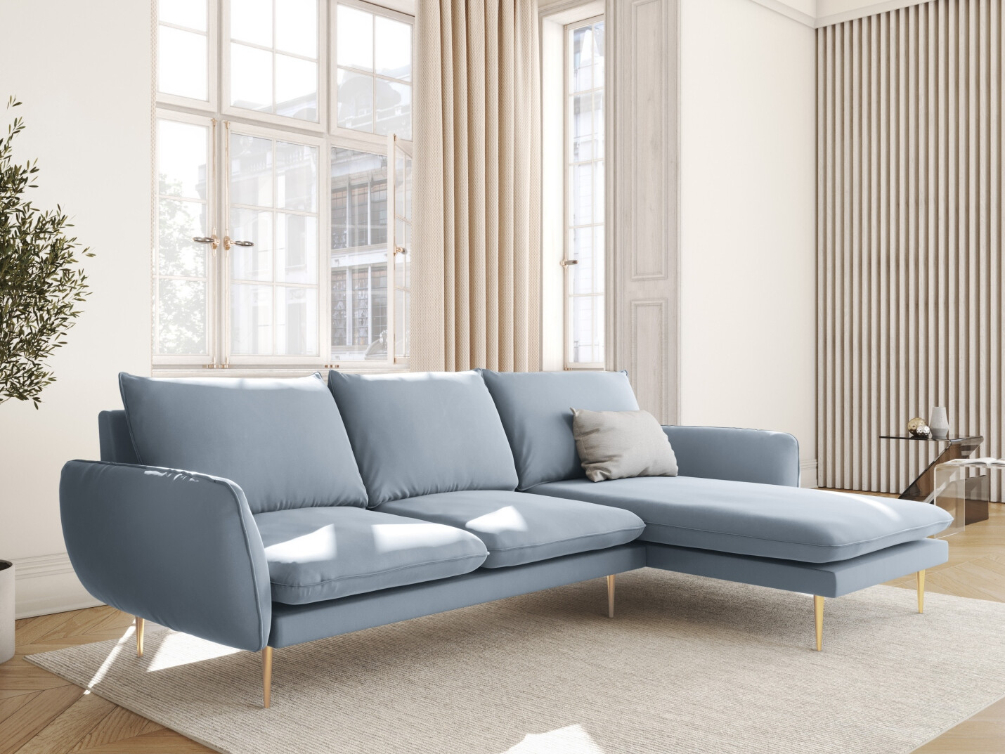 Ecksofa Ferlevi 113 (Bluvel 06)
