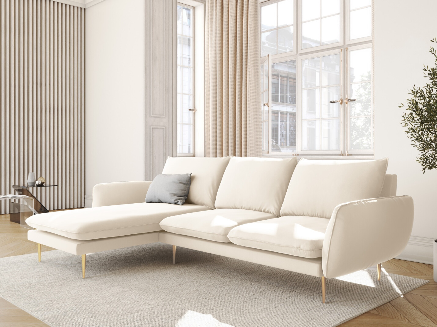 Ecksofa Ferlevi 113 (Bluvel 22)