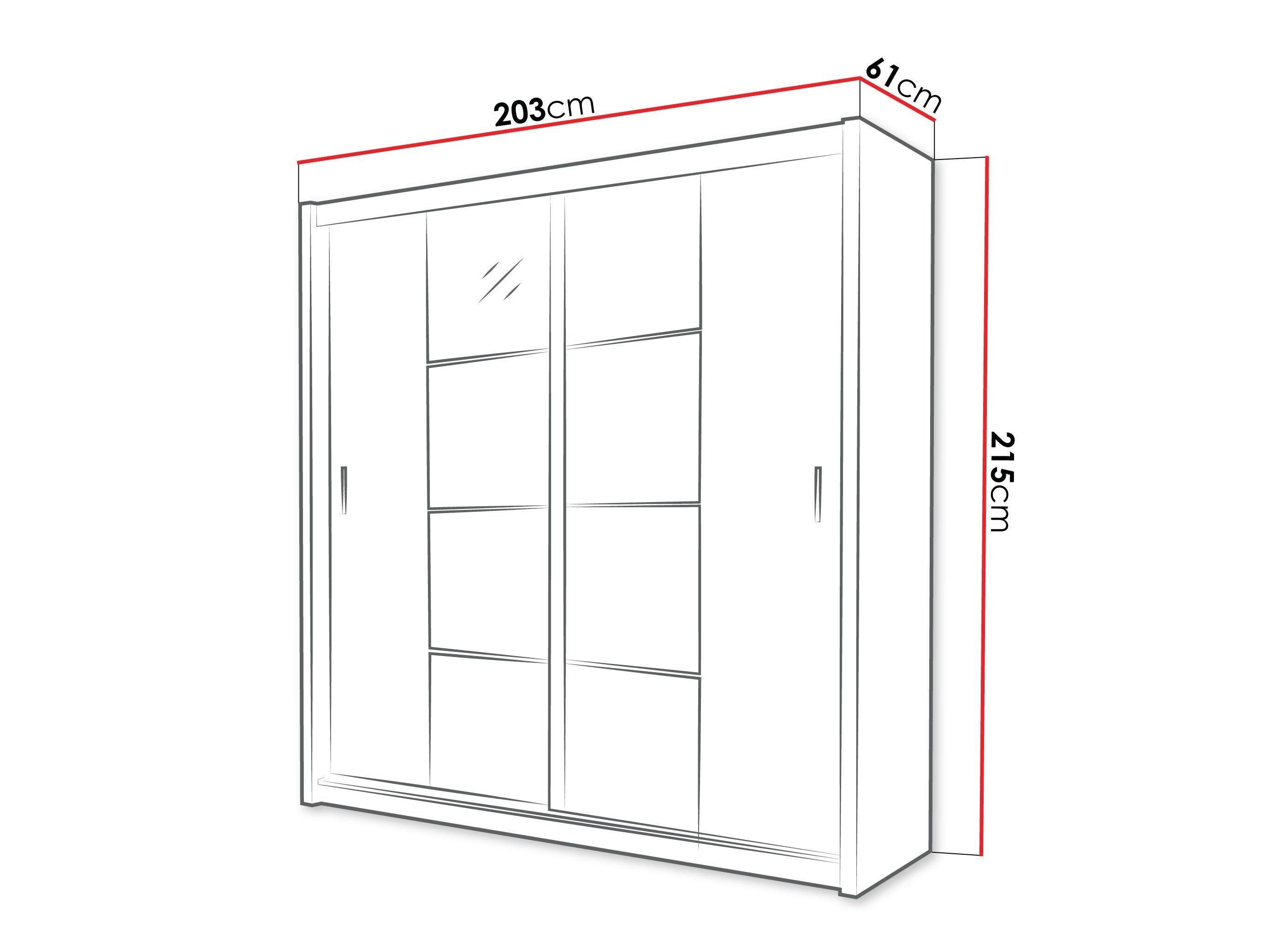 Kleiderschrank Honolulu 207 (Graphit)