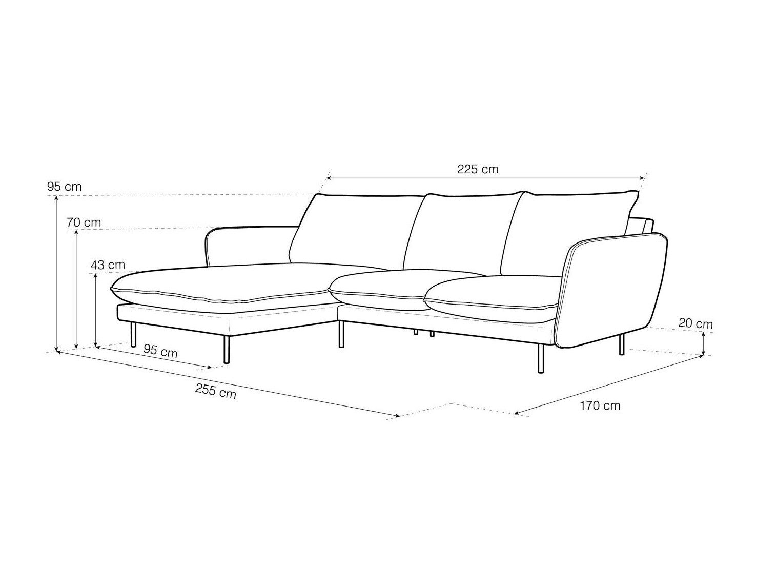 Ecksofa Ferlevi 113 (Askinderbetten Taupe)