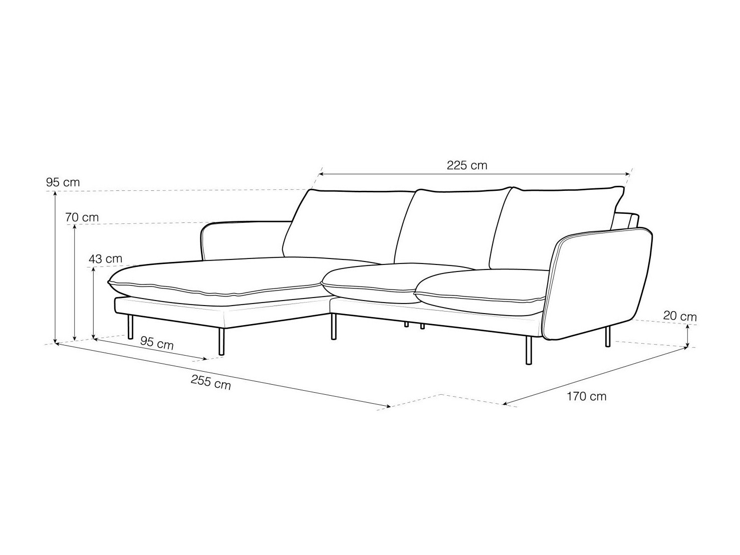 Ecksofa Ferlevi 113 (Bluvel 22)