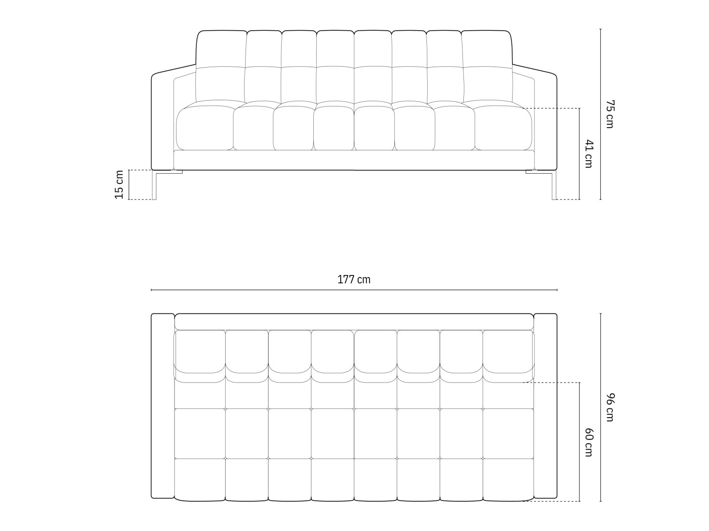 Sofa Calelbe 109 (Bluvel 52)