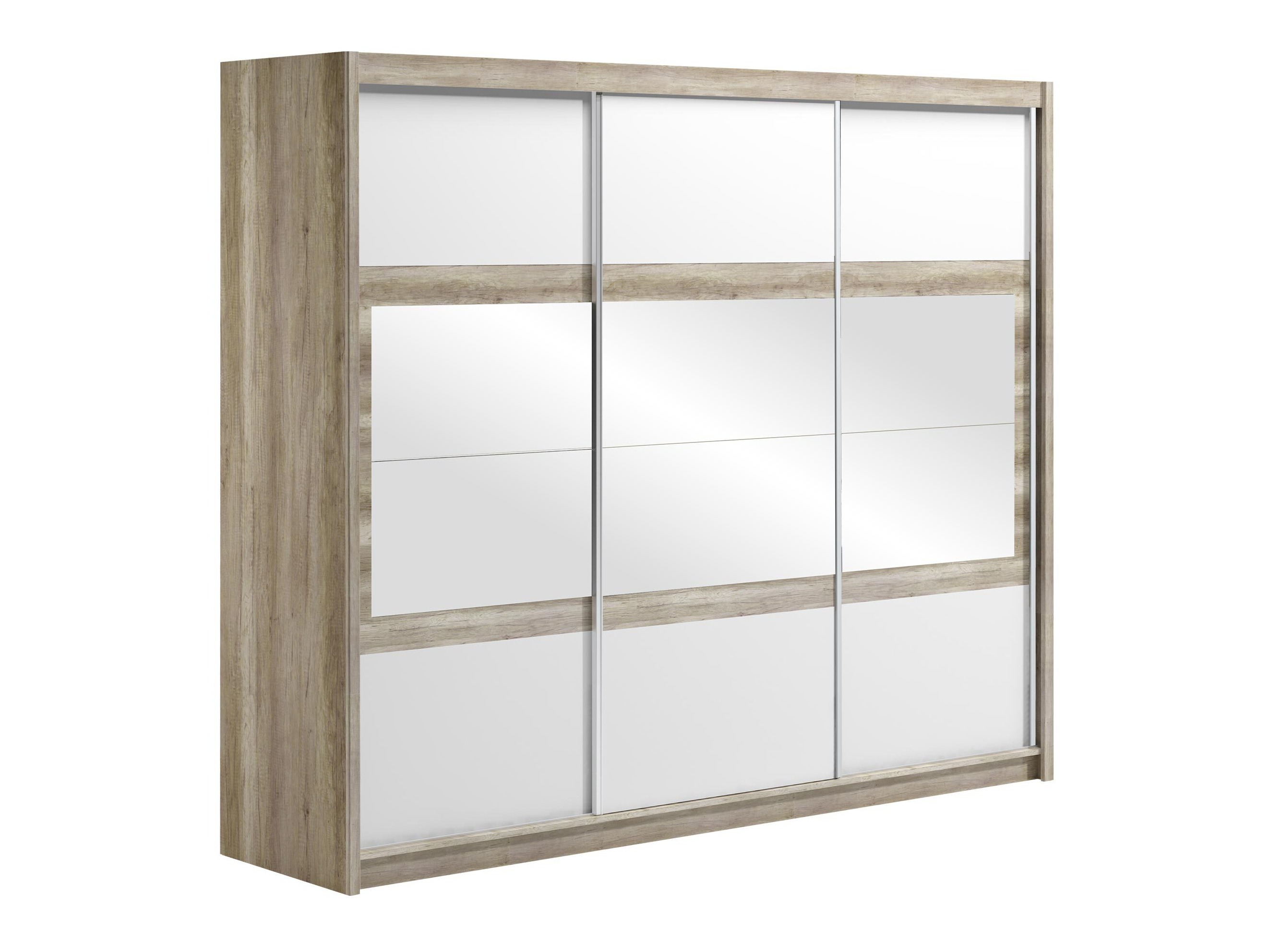 Kleiderschrank Honolulu 109 (Weiß + Canyon eichenholzoptik)