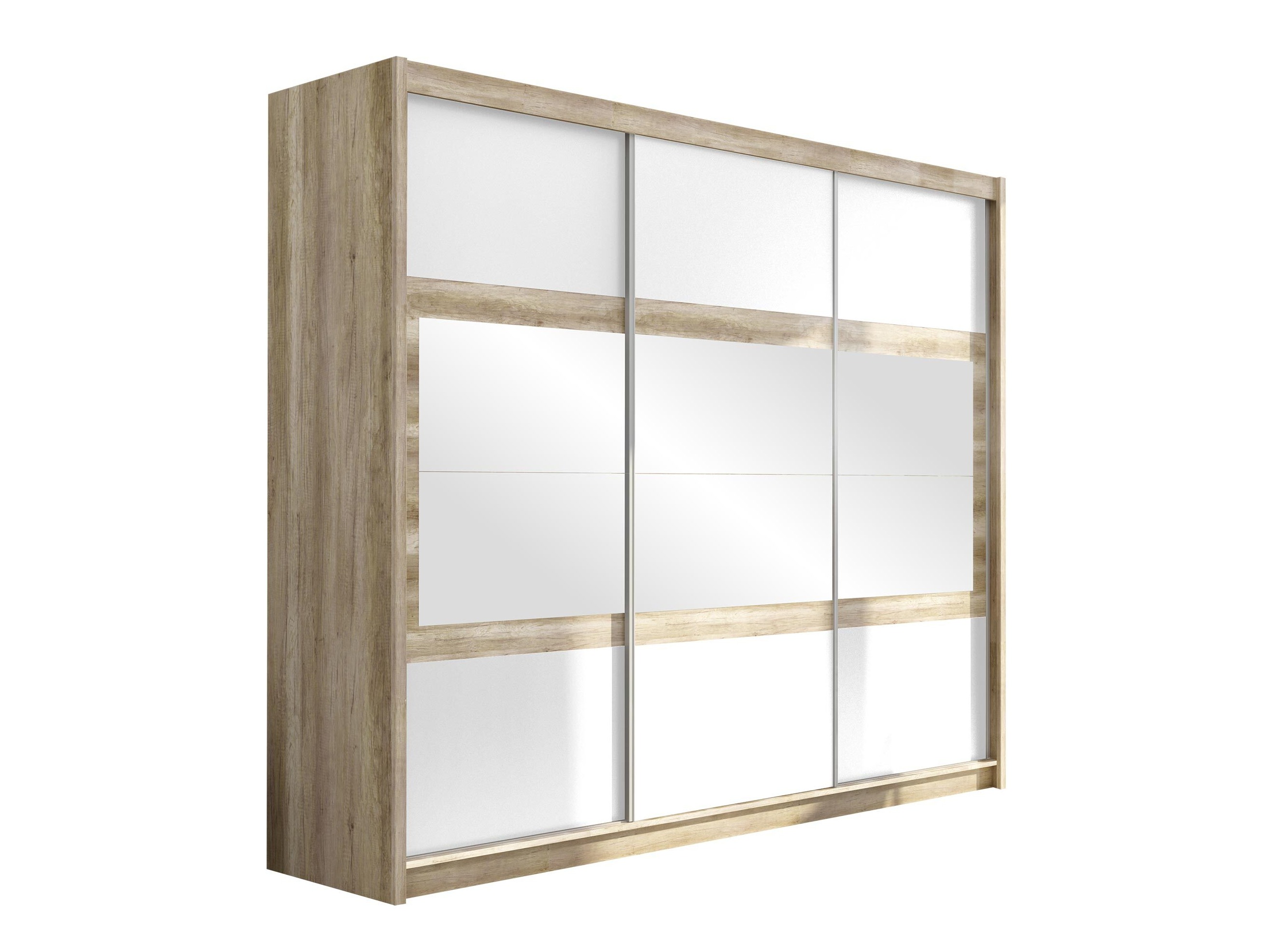 Kleiderschrank Honolulu 109 (Weiß + Canyon eichenholzoptik)