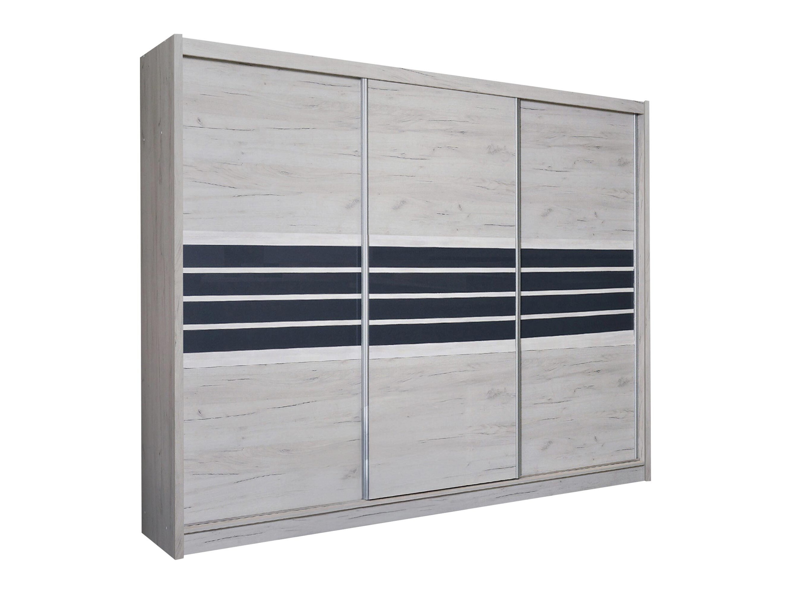 Kleiderschrank Honolulu 116 (Eichenholzoptik Grau+ Graphit)