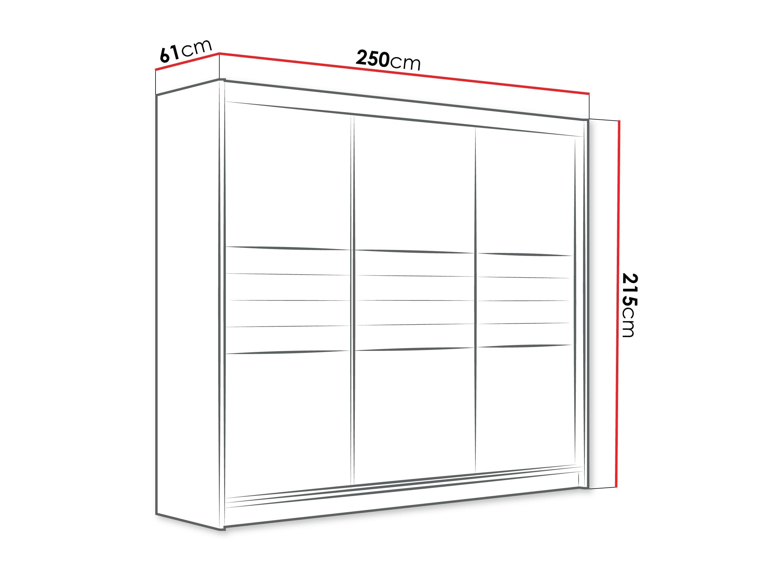 Kleiderschrank Honolulu 116 (Eichenholzoptik Grau+ Graphit)