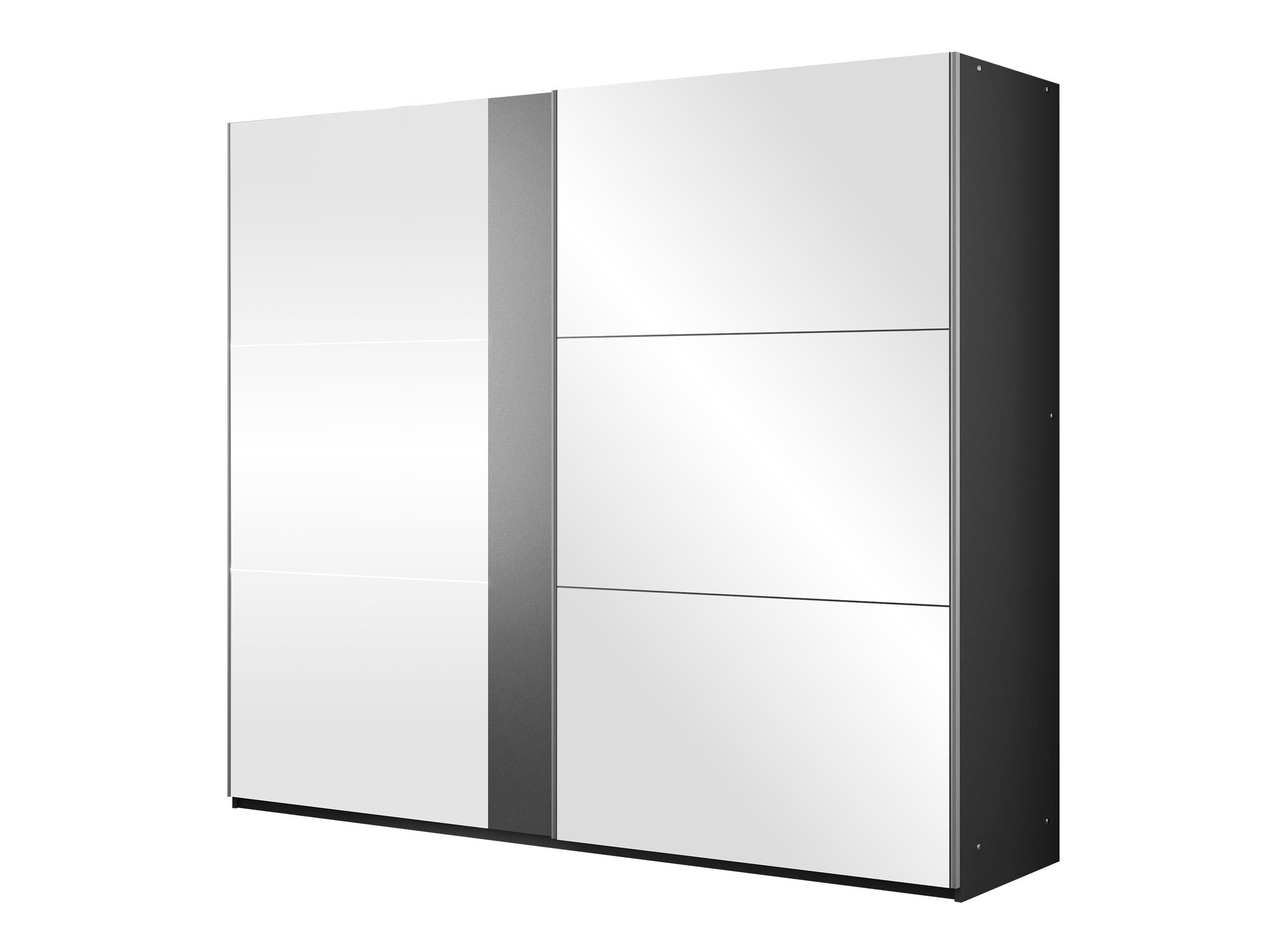 Kleiderschrank Honolulu 122 (Graphit + Weiß glänzend)