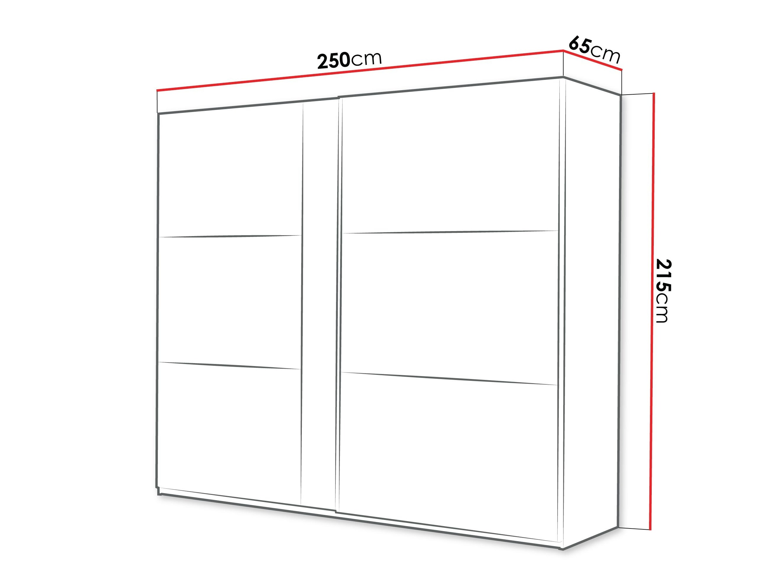 Kleiderschrank Honolulu 122 (Graphit + Weiß glänzend)