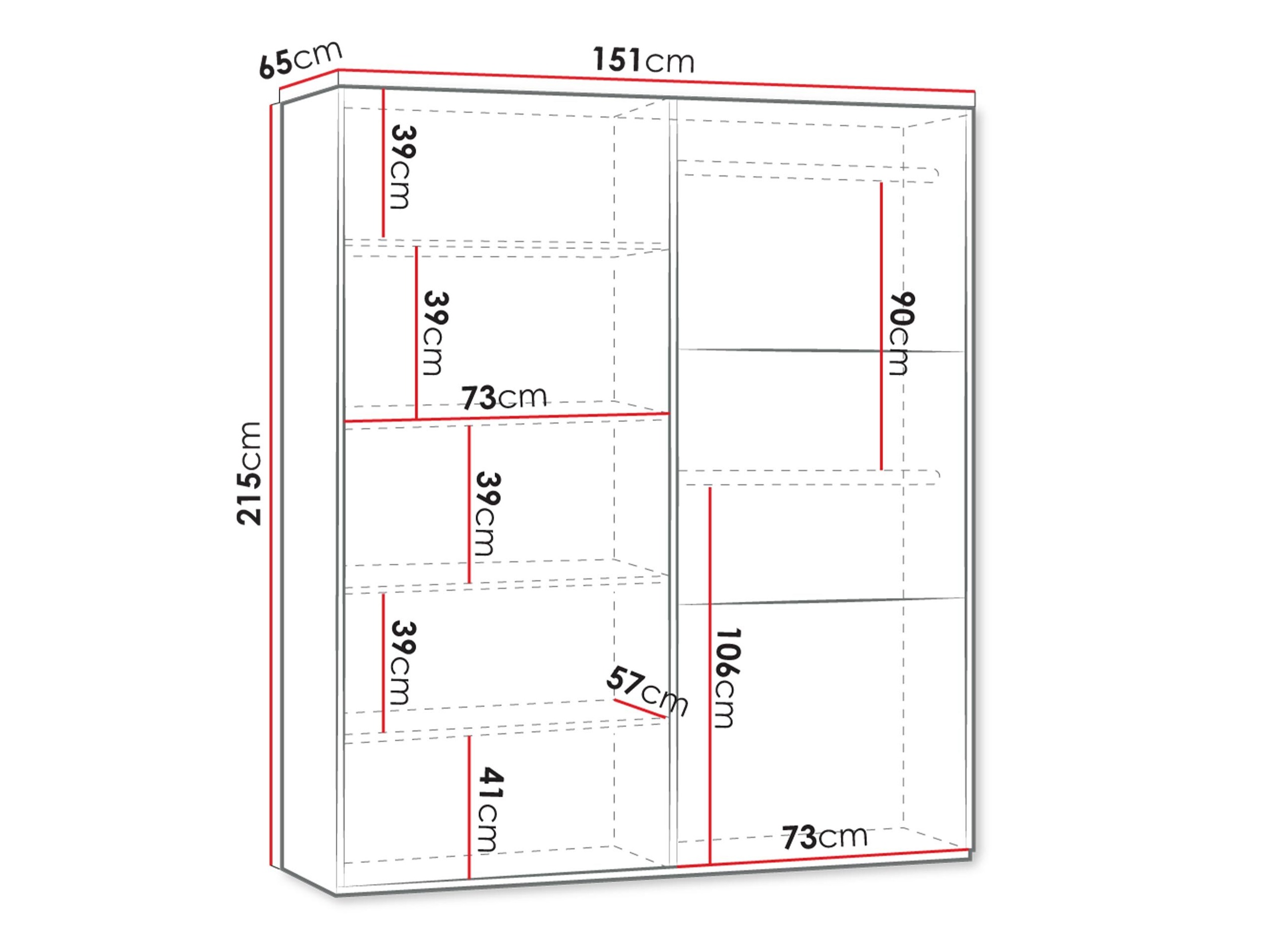 Kleiderschrank Honolulu 124 (Weiß)